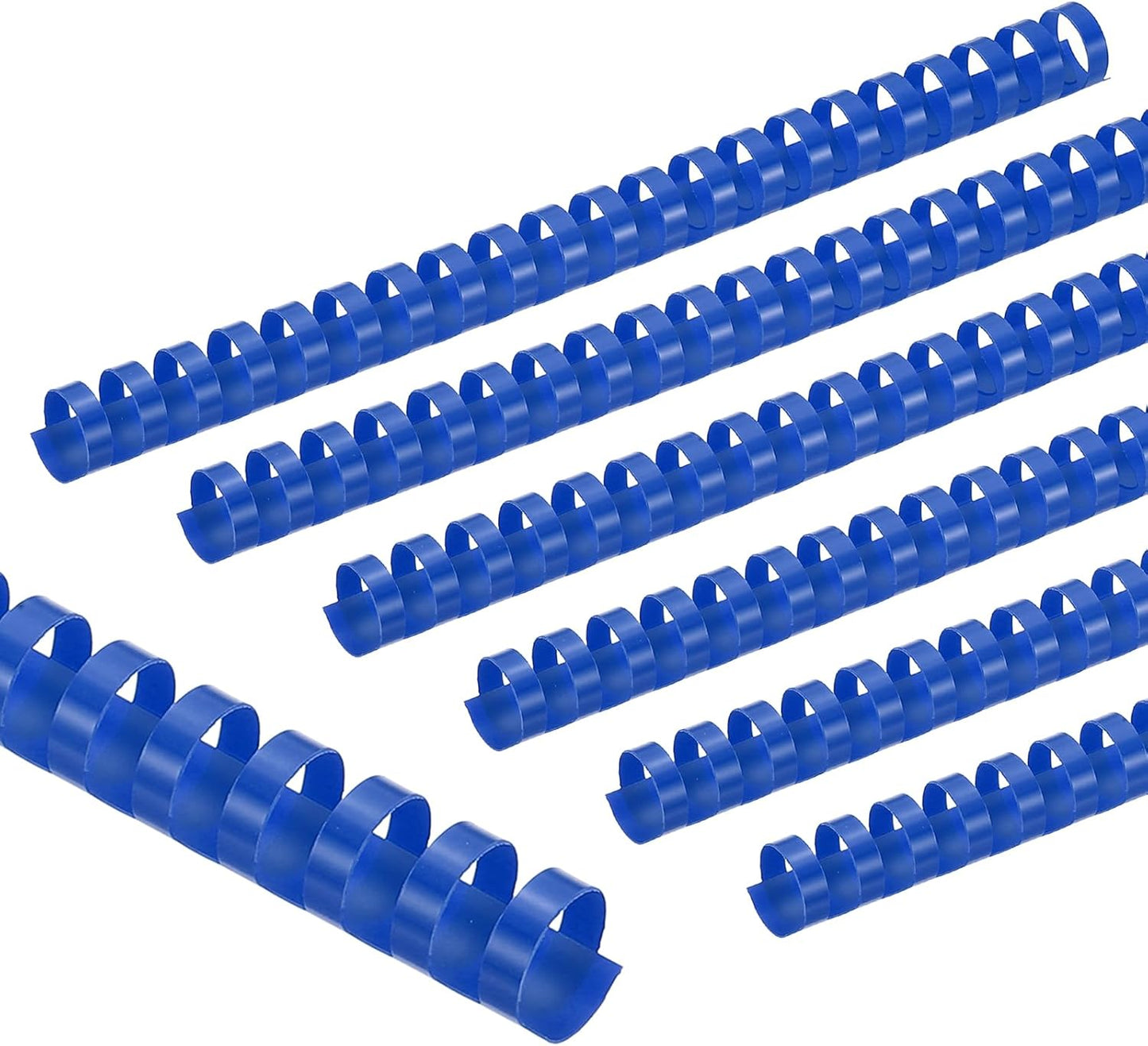 PATIKIL 20mm (3/4") Plastic Binding Combs, 100 Pcs 21 Rings Comb Binding Spines 150 Sheet Capacity Letter Size for Binding Paper Sheets Notebook Calendar Picture Album, Blue