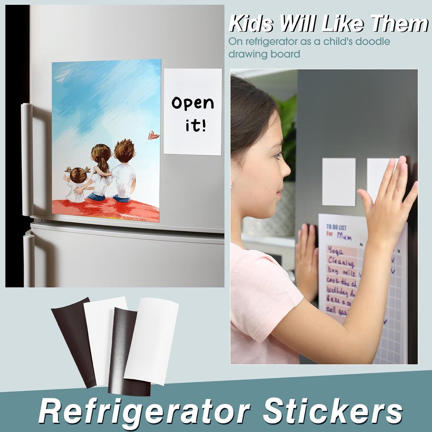 Amylove Blank White Surface Magnet Sheets 24 Inch x 25 Feet, 30 Mil Magnetic Roll Printable Flexible Vinyl Blank Magnetic Sign Sheet Safe for Vehicles DIY Craft Project