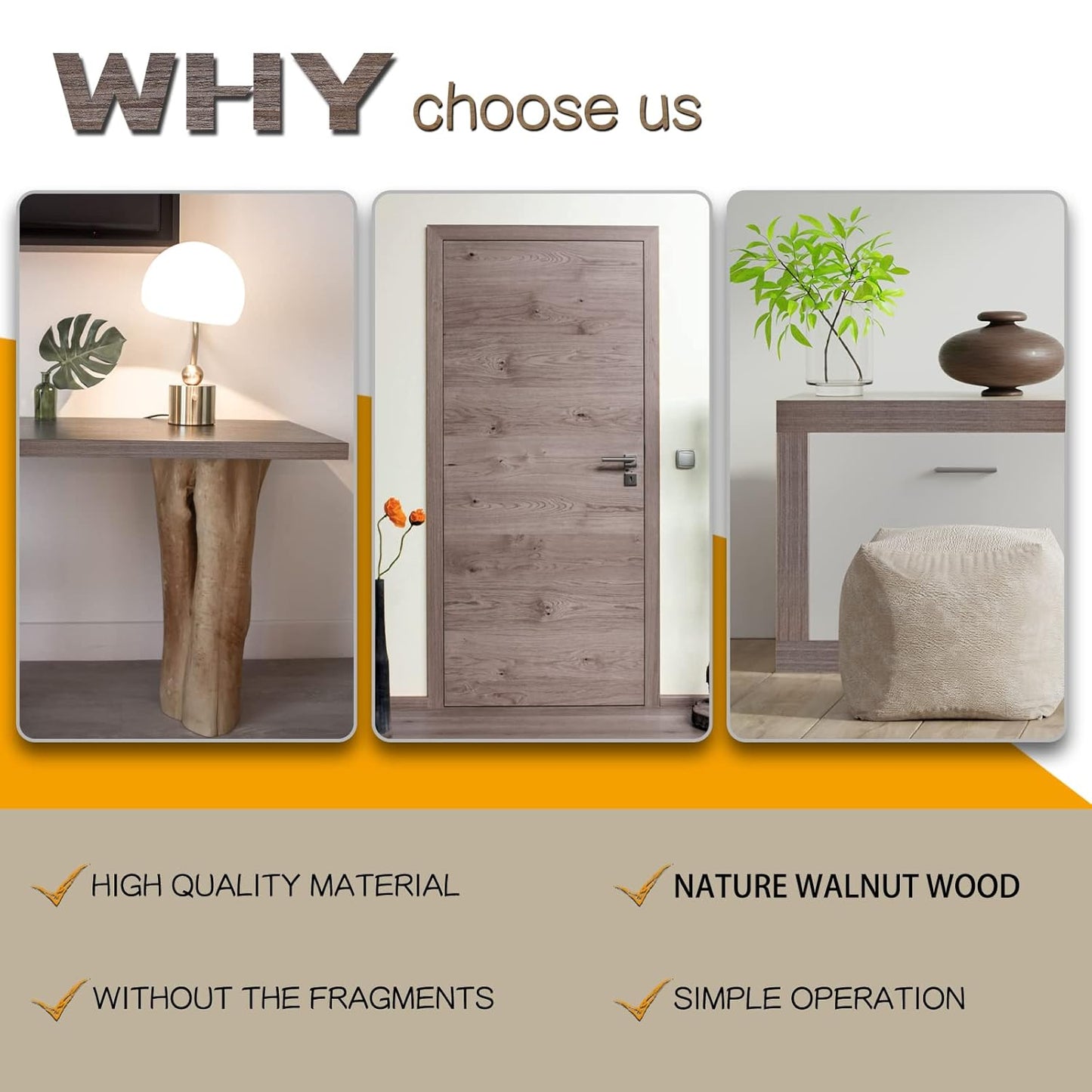 GSCIT Club Walnut Edge Banding, 1/2 inch x 50ft roll of Veneer Edge Banding Preglued Flexible, Real Wood Tape Banding