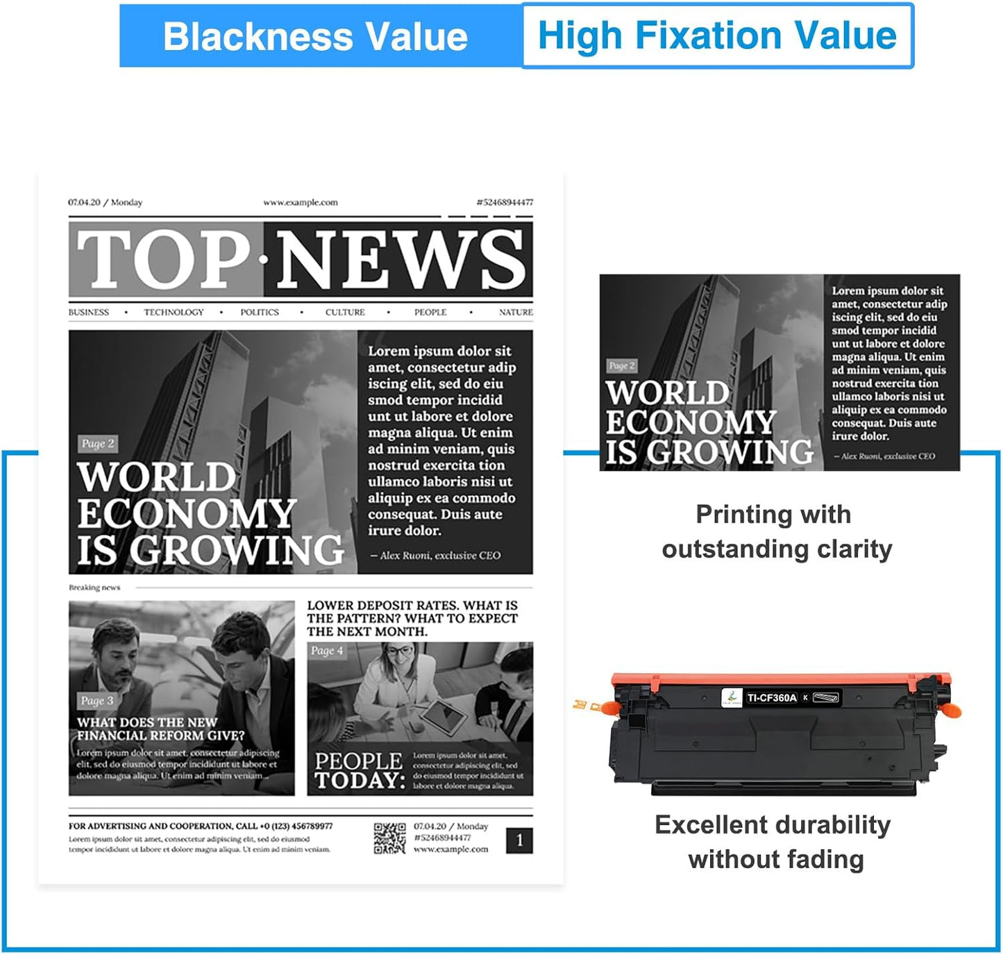 508A Toner Cartridges Set 4-Pack: M553 Toner Compatible Replacement for HP 508A 508X CF360A CF361A CF362A CF363A for M553dn M577 M553X M553N Printer Ink New Version (Black Cyan Yellow Magenta)