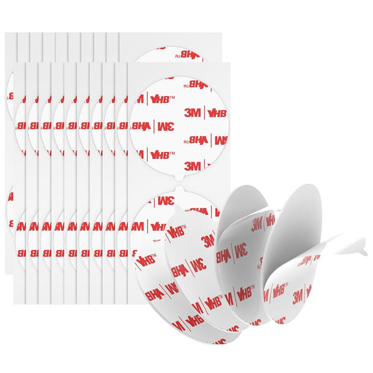 3M Double Sided Adhesive Dots Heavy Duty VHB 2" Diameter 0.025in Thick 40 PCS Round White 4930 Strong Adhesive Mounting Waterproof Foam Tape for Car Home Office Decor