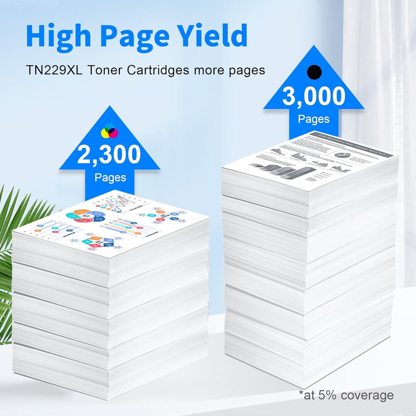 myCartridge Compatible Toner Cartridge Replacement for Brother TN229XL TN229 Toner for HL-L3280CDW MFC-L3780CDW MFC-L3720CDW HL-L3220CDW HL-L3295CDW Printer,TN-229XL TN229XXL Toner 5-Pack