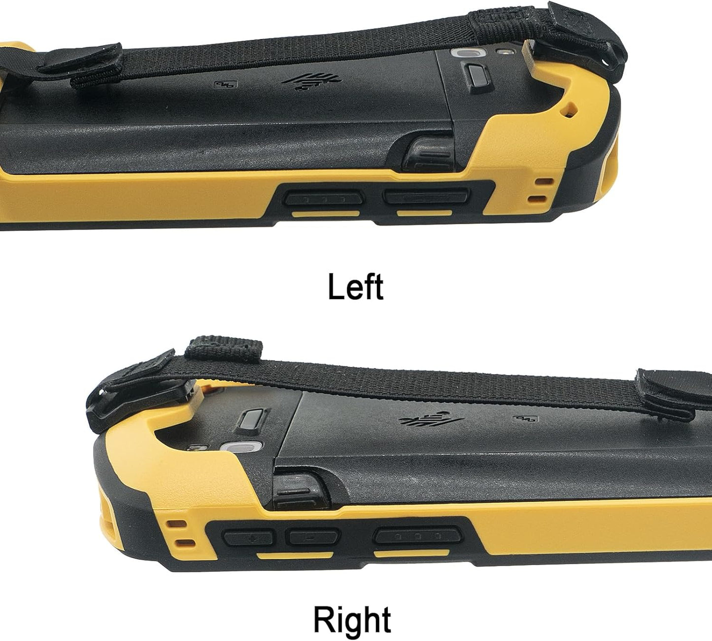 Protective Cover Bumper Case Rugged Boot with Hand Strap for Zebra TC51 TC510K TC52 TC56 TC57 (Black+Yellow)