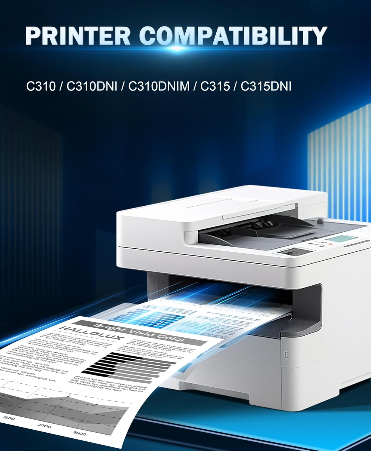 C310 C315 Toner Cartridge Replacement for Xerox C310 for Xerox C315 Toner, C310 Toner Cartridge 006R04356 006R04357 006R04358 006R04359 to use with C310DNI C315DNI Printer, 1 Black