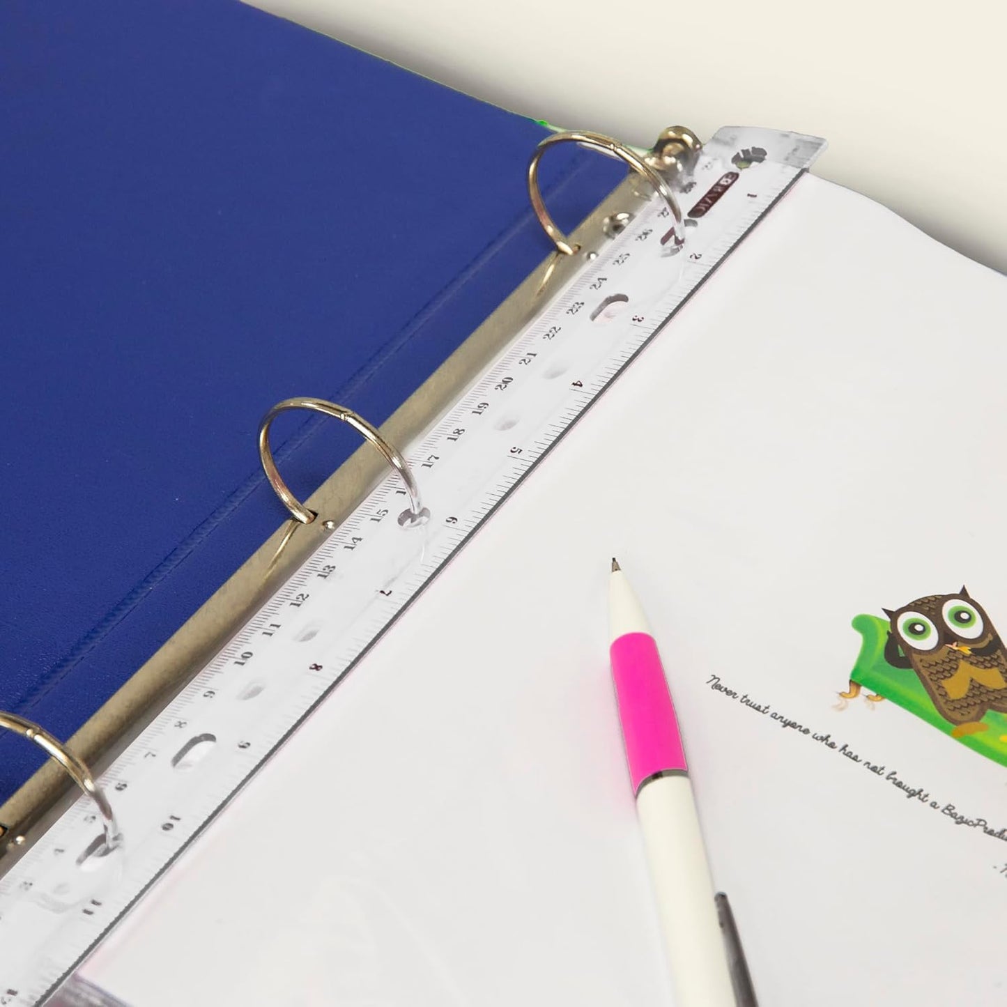 BAZIC Plastic Clear Rulers 12 inch (30cm), Inches Centimeter Metric Ruler Measuring Long Ruler, Straight Edge Ruler for Students School Supplies, 24-Pack