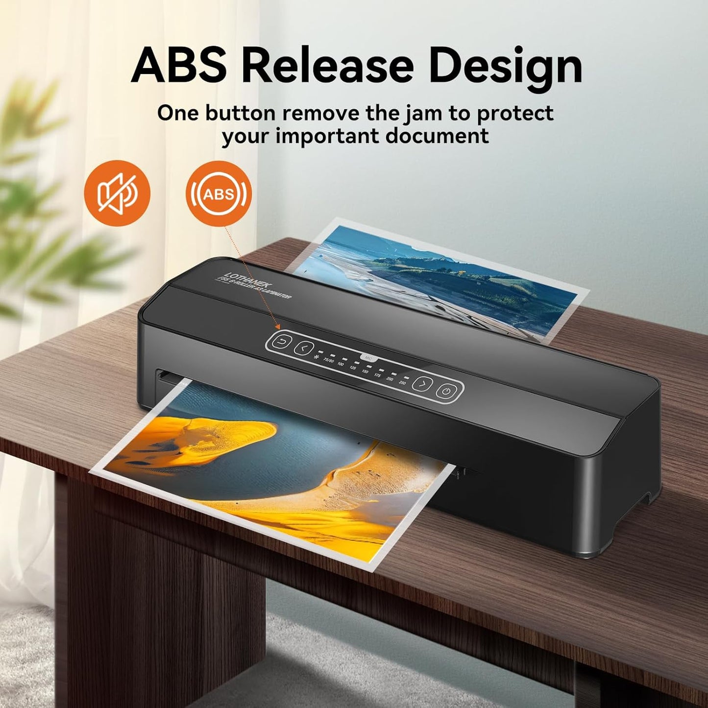 A3 6-Roller Commercial Laminator Machine, LOTHANEK 3-10 Mil 13 inch Heavy Duty Thermal Laminating Machine, 60-Second Warm-up, 40 Inches/Minute, Touch Screen for Home, School Office (Black)