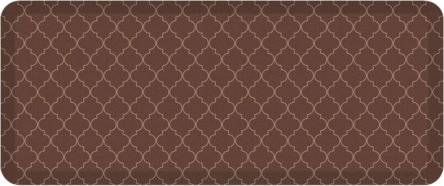 GelPro Anti-Fatigue Designer Comfort Kitchen Floor Mat, 20x48, Trellis Walnut Stain Resistant Surface with 3/4” Thick Ergo-Foam Core for Health and Wellness