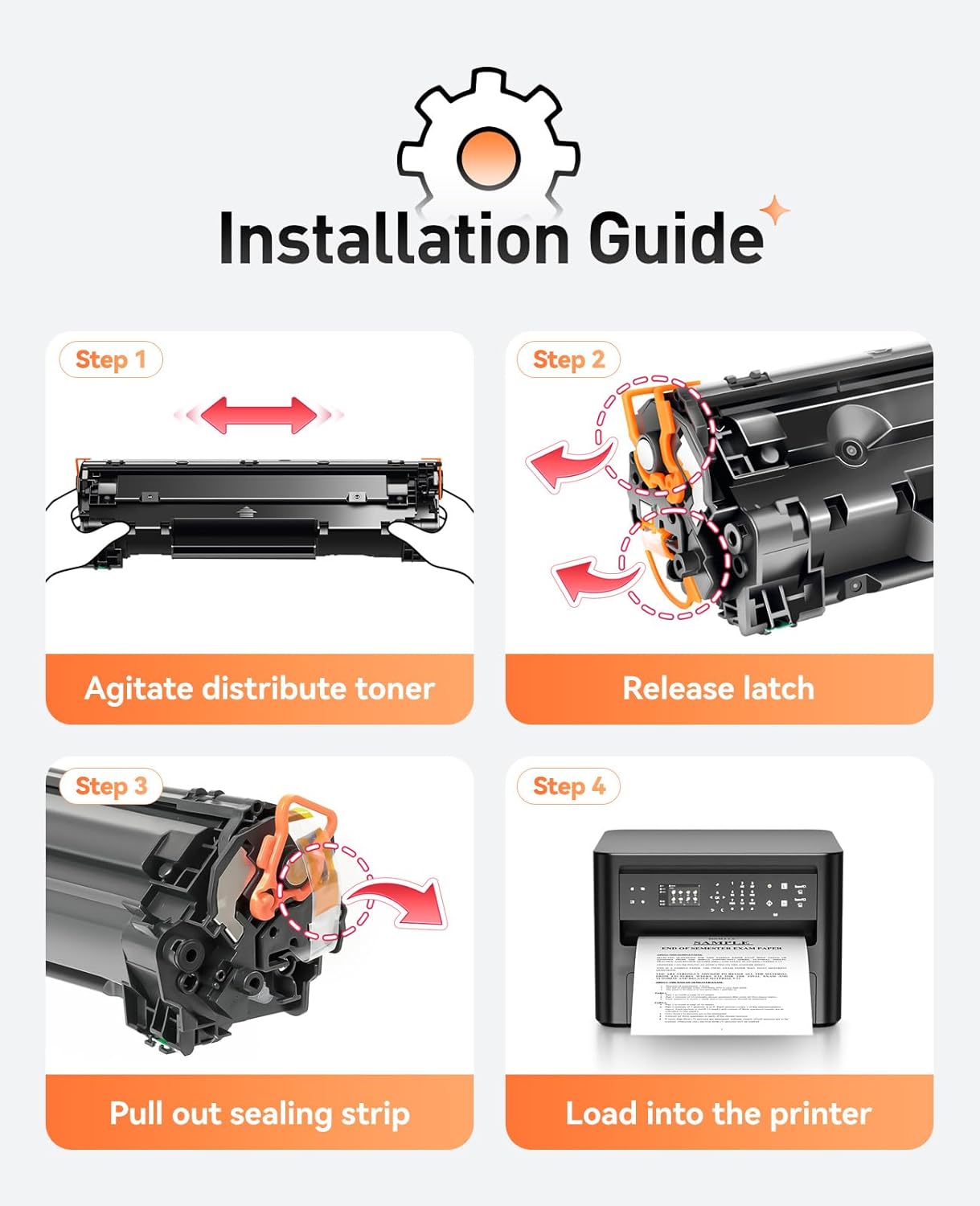 78A Black Toner Cartridge 2-Pack High Yield with Chip Replacement for HP 78A CE278D CE278A Toner Cartridges Compatible with HP Laserjet Pro MFP M1536dnf P1606dn P1560 P1566 P1606 M1536 Series Printer