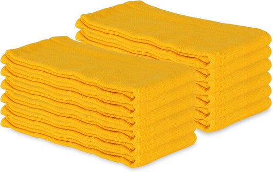 Arkwright Surgical Huck Towels - (Pack of 12) Lint Free & Highly Absorbent Pre-Treated Cotton Cleaning Cloths, Perfect for Medical, Auto Detailing, Window Glass, and Shop, 16 x 26 in, Yellow