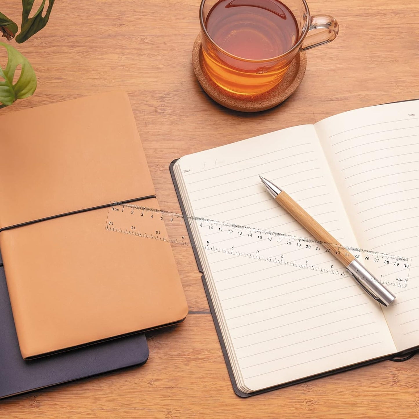 KEILEOHO 200 Pack 12 Inch Clear Plastic Ruler, Bulk Standard/Metric Straight Rulers, Transparent Rulers Measuring Tool for Classroom, Home, Office, Craft Room