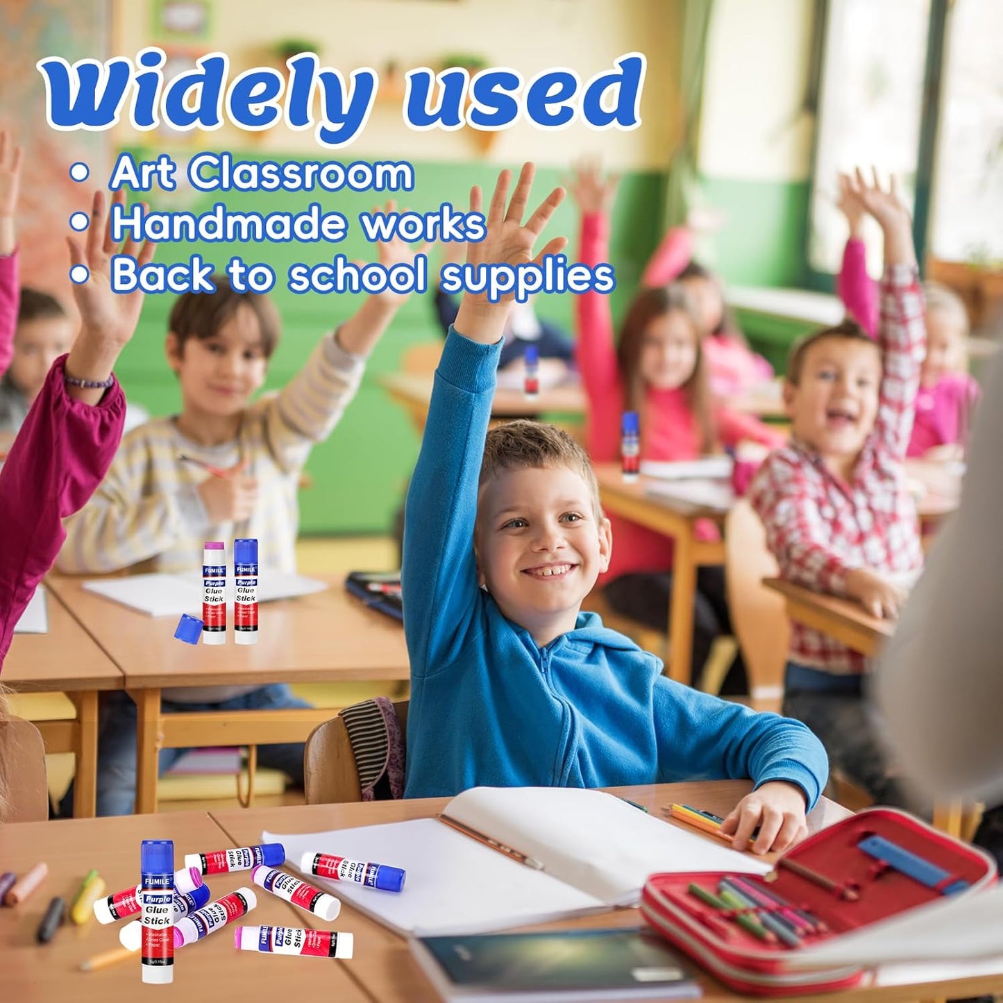 72 Pack Glue Sticks Bulk for Kids, Disappearing Purple Glue Sticks for Classroom and Teacher Supplies.Dries Clear, Non-Toxic, Washable, Back to School Supplies and Classroom Must Haves