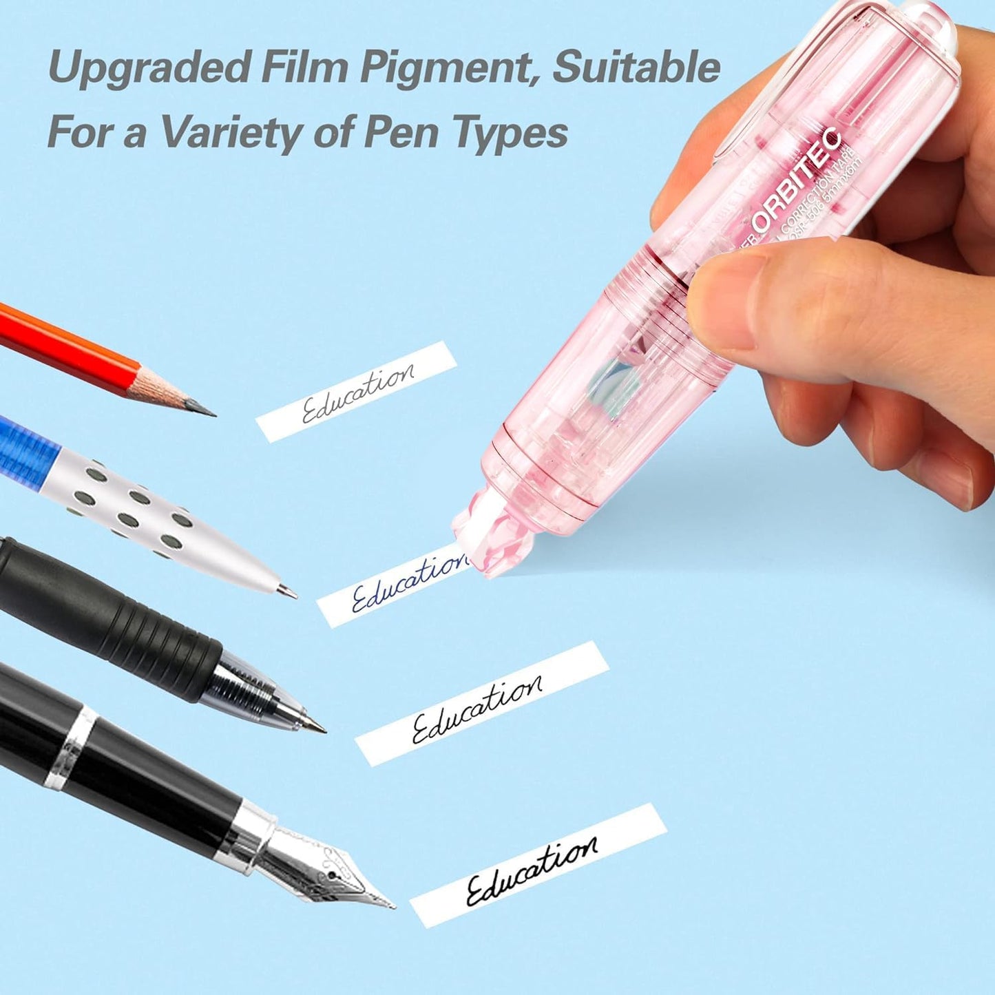 White Correction Tape Out,Refillable Retractable Quick Dry Japan Aesthetic Cute White Correction Tape Pen, with Easy to Use Mini Small Pen Shaped Applicator (retractable)