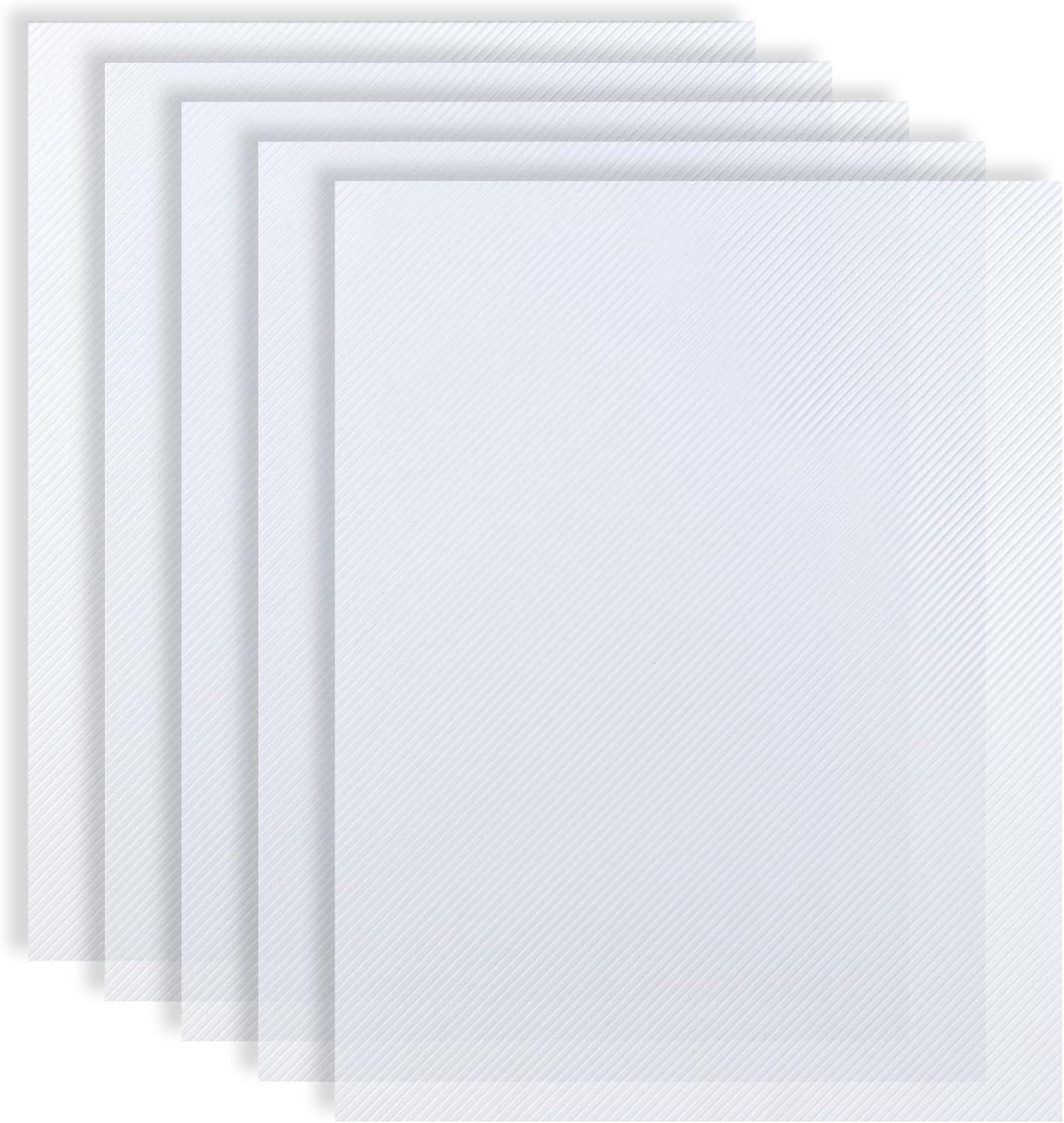 Binditek 15 Pack 16 Mil Heavyweight Binding Presentation Covers, Polycovers with Lined Pattern, 8-1/2 x 11",Letter Size, Square Corners, Un-Punched, Office Supplies