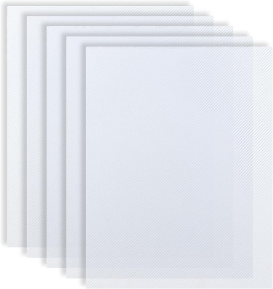 Binditek 15 Pack 16 Mil Heavyweight Binding Presentation Covers, Polycovers with Lined Pattern, 8-1/2 x 11",Letter Size, Square Corners, Un-Punched, Office Supplies