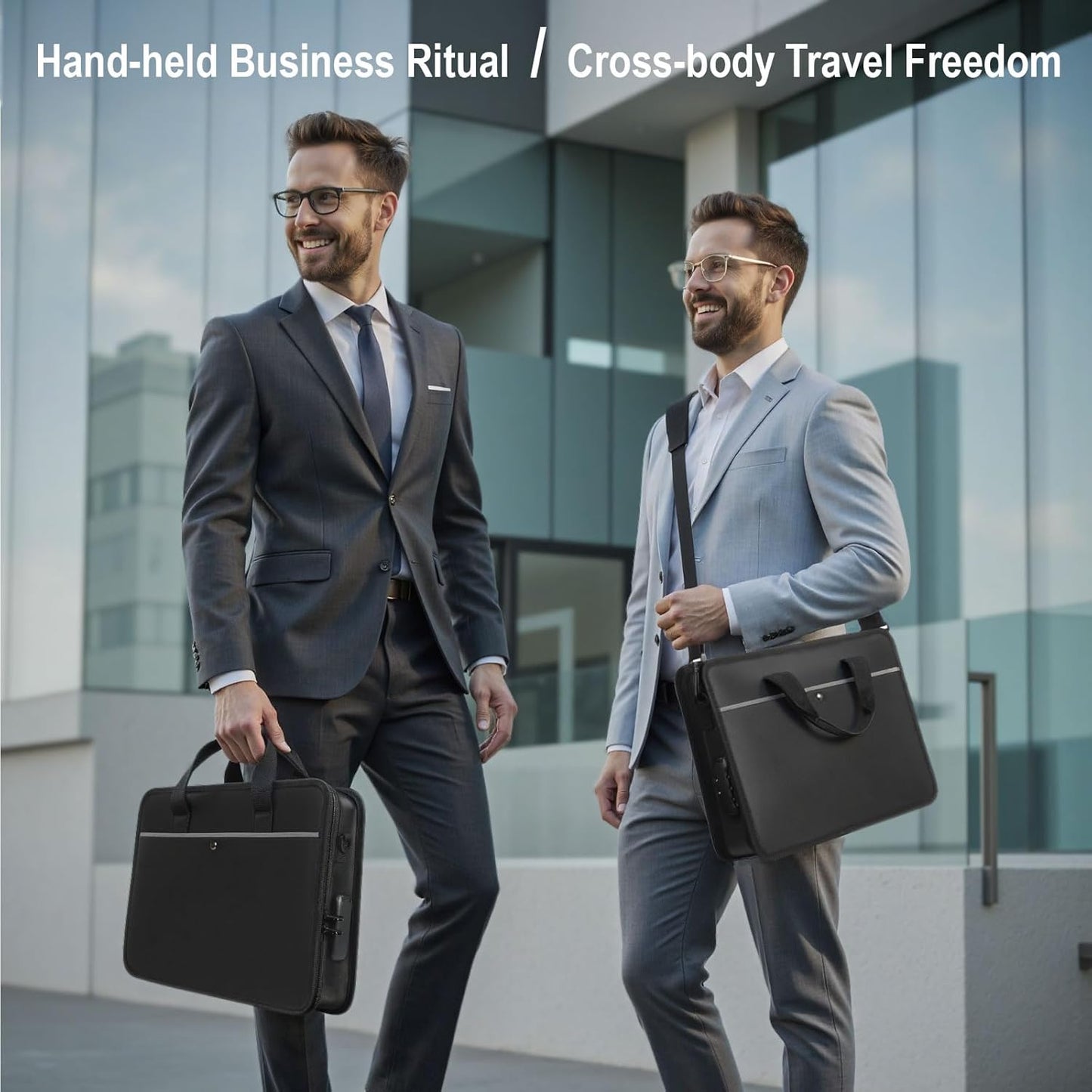 Accordion File Organizer with Lock and Shoulder Straps,Fireproof Waterproof Document Organizer Folder with Handle, Portable Large Capacity File Holder for Home Office School