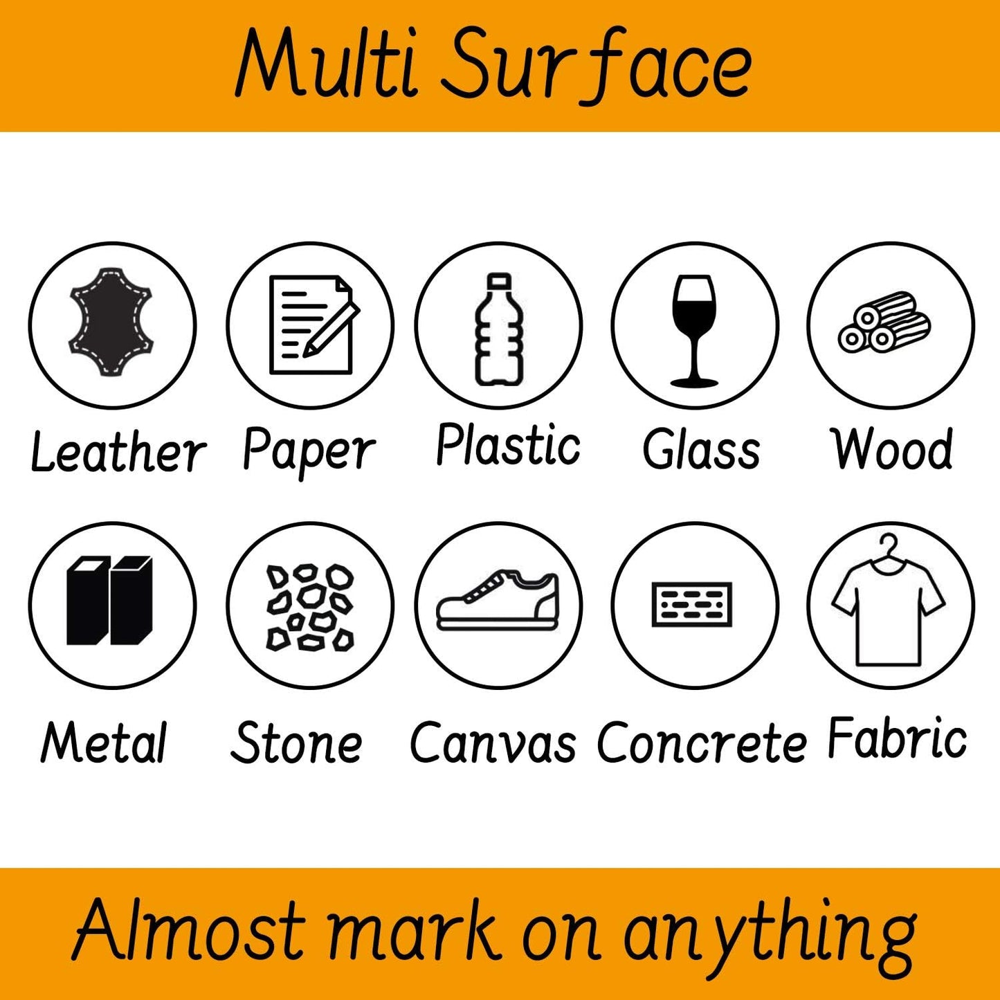 TFIVE Paint Pens Paint Markers Never Fade Quick Dry and Permanent, 12 Color Oil-Based Waterproof Marker Pen Set for Rock Painting, Ceramic, Wood, Fabric, Plastic, Canvas, Glass, Mugs