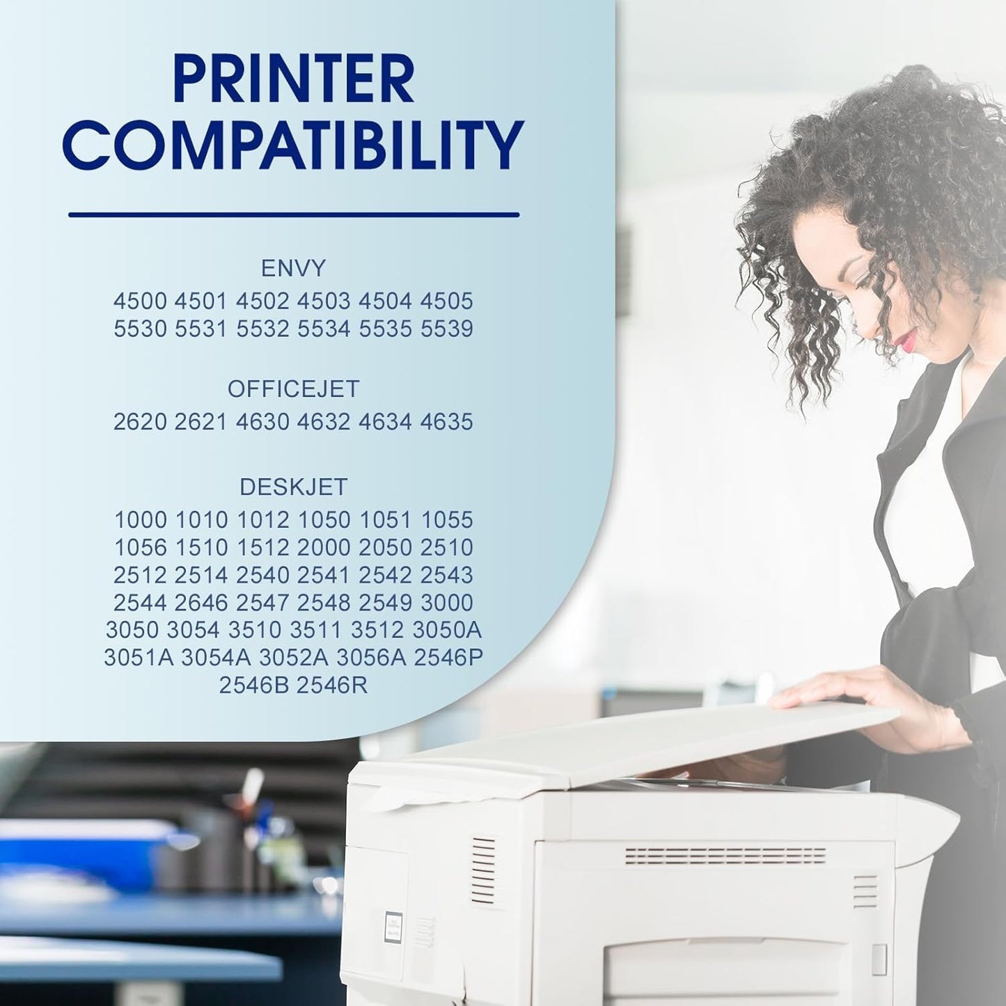 61XL 61 Ink Cartridge Combo Pack Compatible for HP Ink 61 Works with Envy 4500 4501 4630 5530 Deskjet 1000 1010 2540 Officejet 4630 4635 Printer (1 Black, 1 Color) 2-Pack