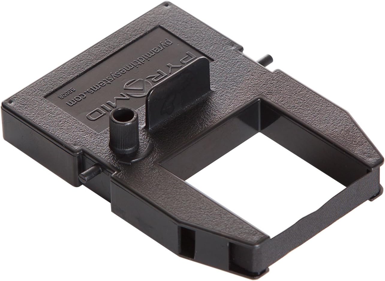 Pyramid Time Systems, Model 5000 Auto Totaling Time Clock, Handles up to 100 Employees, Made in USA, Black & 5000R Genuine Replacement Ribbon for 3550ss, 3600ss, 4000Pro, 5000, 5000HD Time Clocks