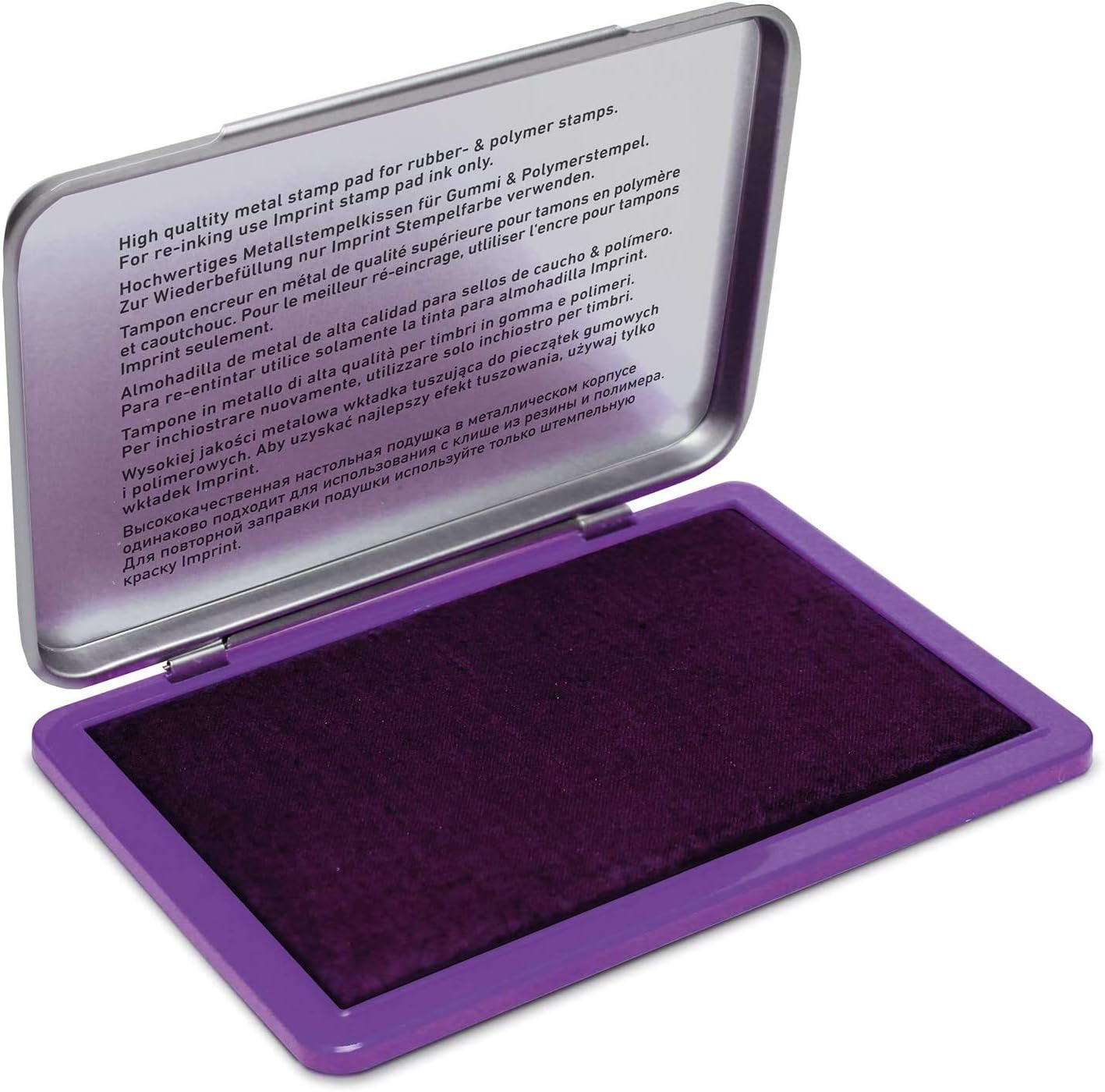 Trodat Imprint 9070M Metal Stamp Pad, 1-7/8" x 2-3/4", Purple