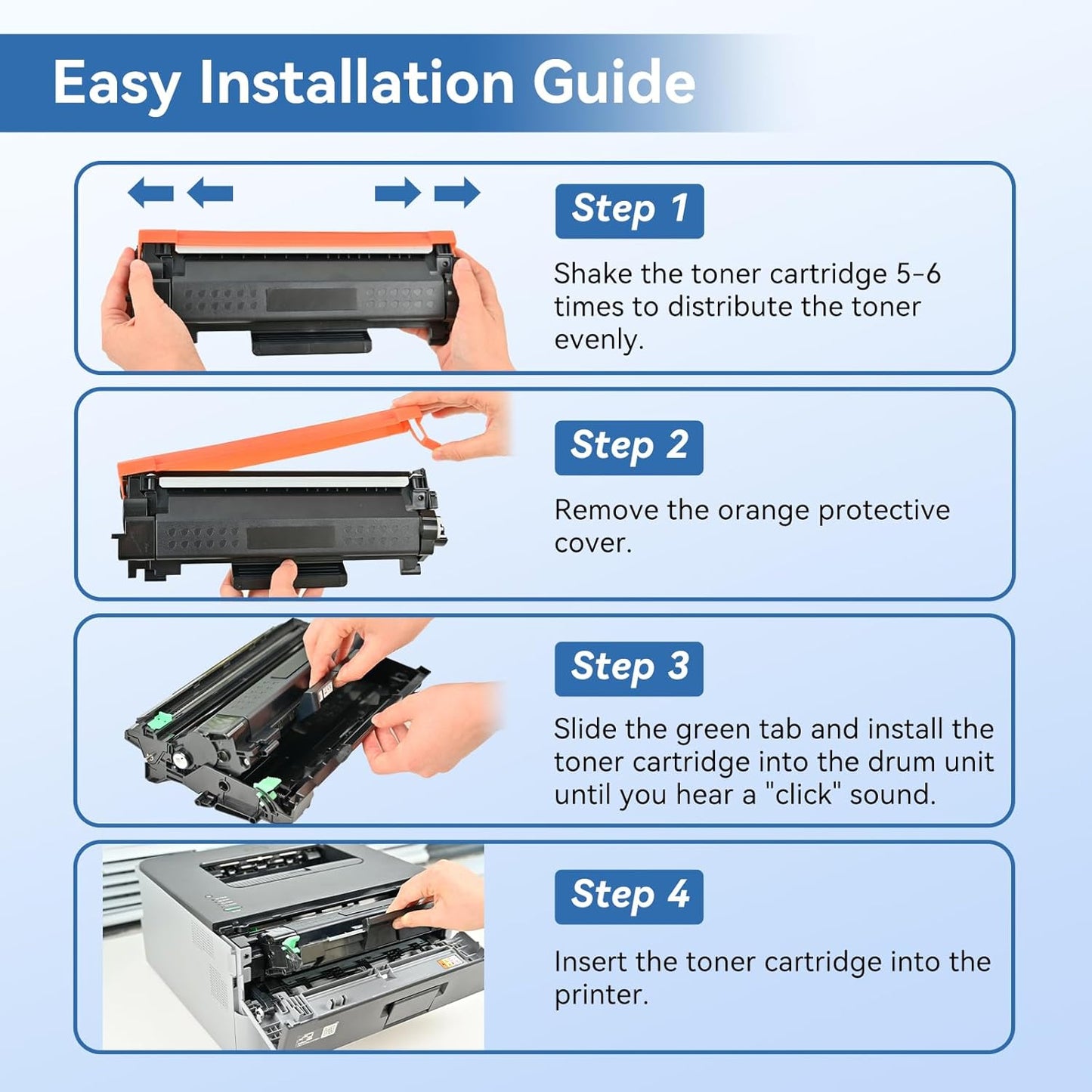 MYTONER TN760 TN730 Toner Cartridge Compatible Replacement for Brother TN-760 TN-730 Toner to use with MFC-L2690DW 2717DW HL-L2350DW HL-L2395DW MFC-L2750DW MFC-L2710DW DCP-L2550DW (Black, 1 Pack)