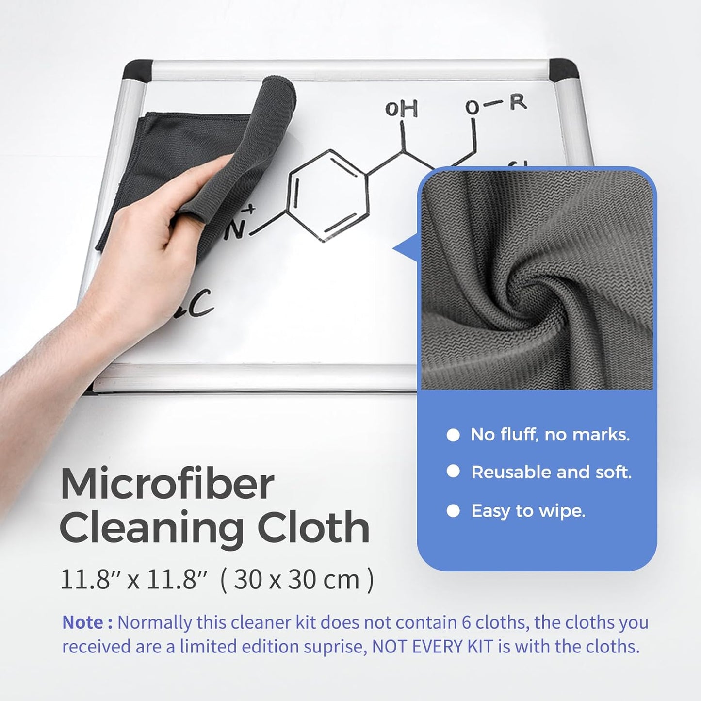 loukin Non-Toxic Whiteboard Cleaner, 17 fl oz Dry Erase Board Cleaner, Low-Odor Whiteboards Cleaning Spray, Removes Stubborn Marks from Whiteboard, Chalkboard