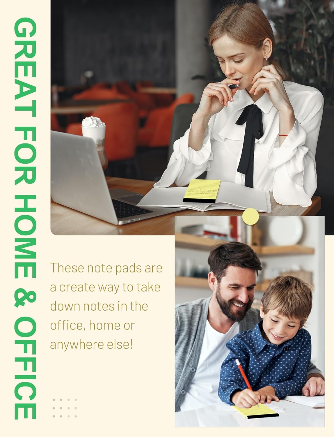 Yellow Note Pads 3x5 Small Notepads 3x5 Memo Pads Small Notebooks 3x5 Writing Pads 3x5 Lined Notepads 10 Pack Small Pads of Paper 3 x 5 Note Paper Pads 3x5 Yellow Pocket Notebook 30 Sheets per Notepad