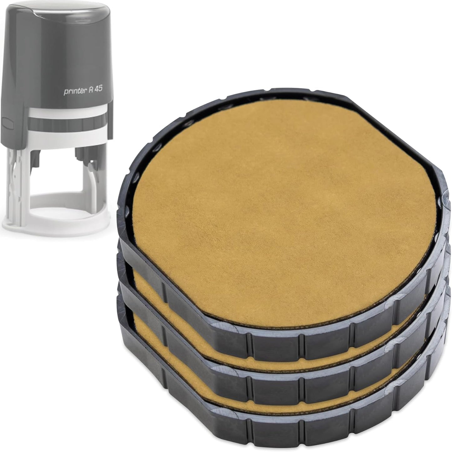 COLOP E/R45 Non-Toxic, Water Based Premium Replacement Pad for Printer R45 Stamp - Pack of 3 - Dry (No Ink Color)