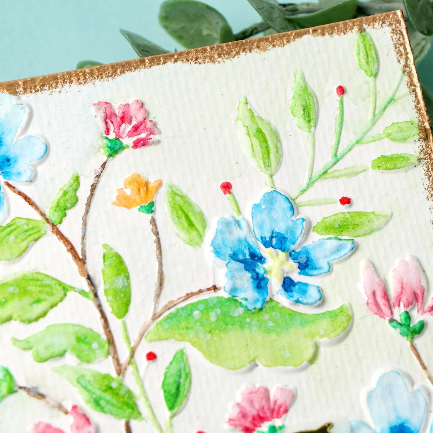 BAOFALI 3D Cherry Blossom Rose Plastic Embossing Folders for DIY Scrapbooking Photo Album Card Paper Craft Decoration for Card Making,Embossing Template Paper Card Embossing Stencil 6.3" L x 4.5" W.