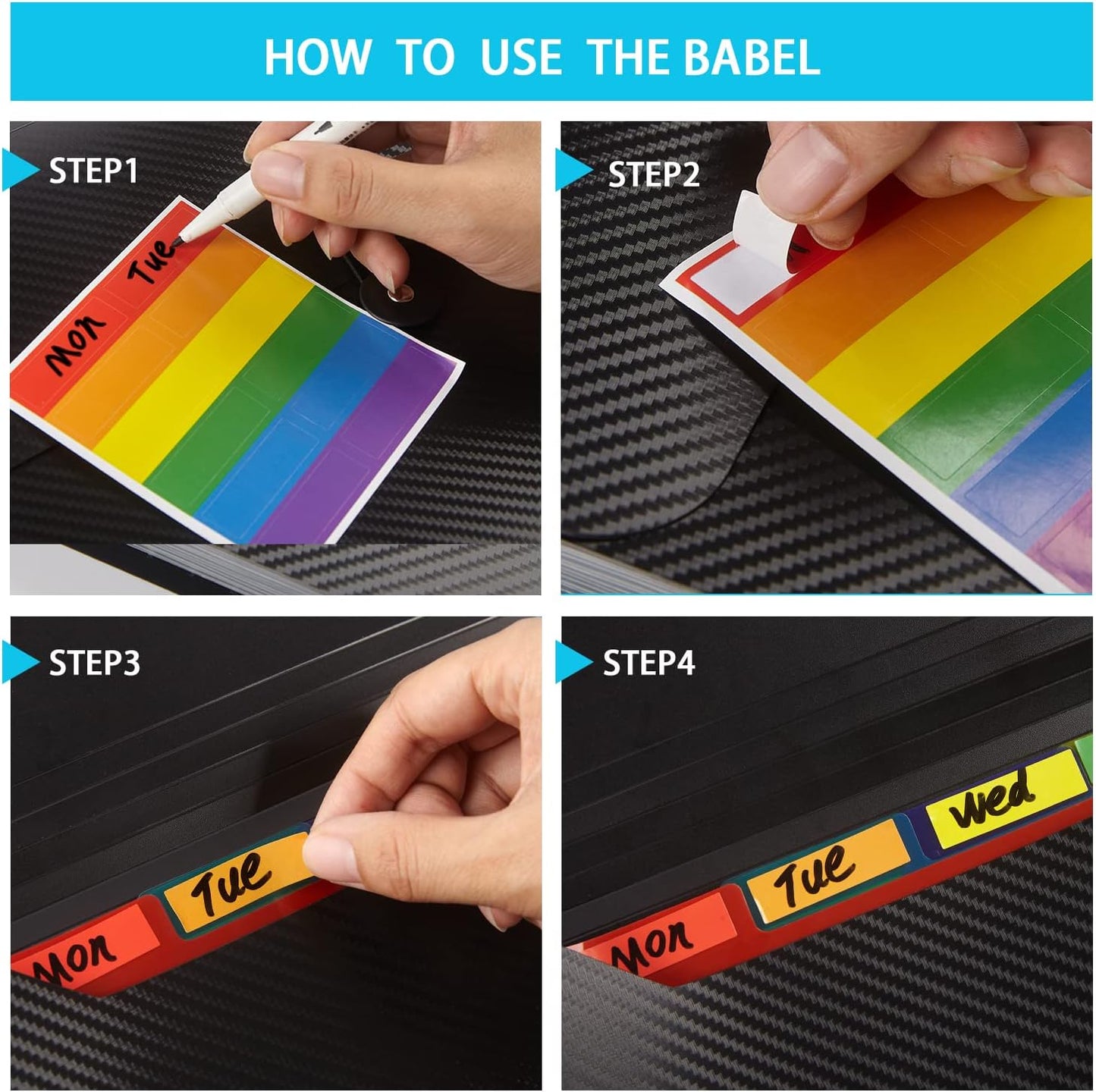 Expanding File Folder File Organizer 13 Pockets File Organizer Accordion Filing Folder Expandable File Folder for Documents Aesthetic Paper Organizer Folder for Work, School, Home, Office, 2Black