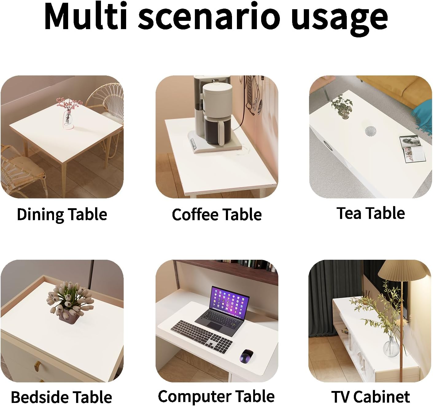 Leather Table Cover,1.8mm Thick,42x66 Inch Table Protector,Table Protector for Dining Room Table,Dining Table Cover,Table Cover Protector,Table Pad,White Table Cover(White+White,42x66)