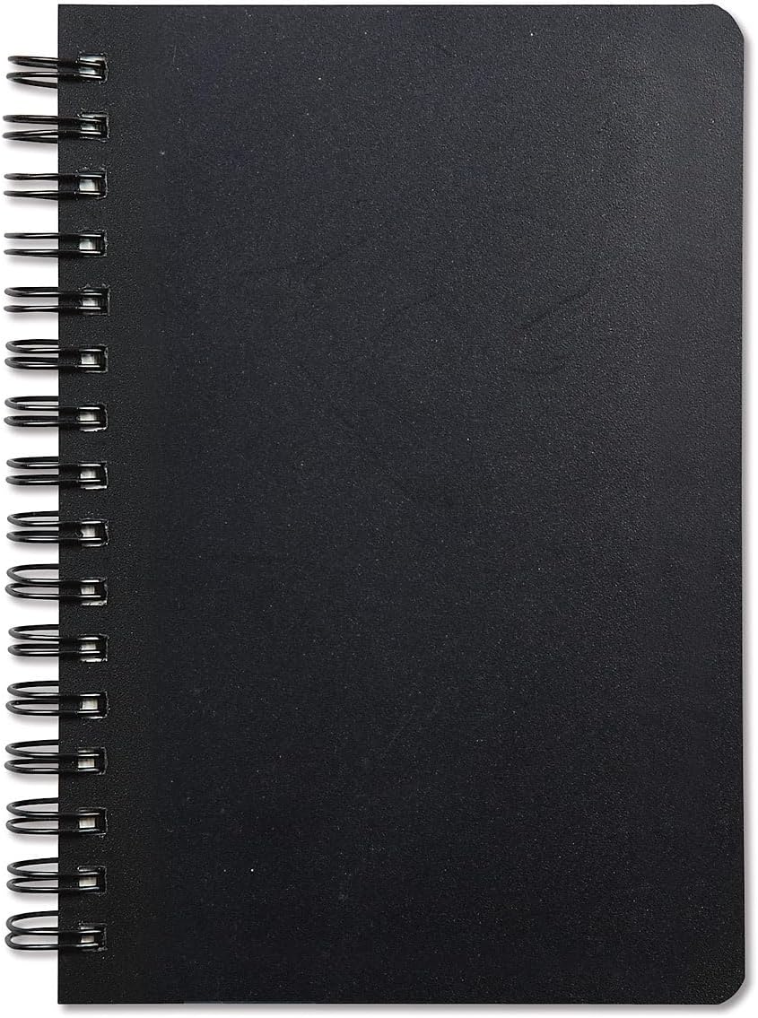 Current Black Password & PIN Keeper Book, 65 Pages, 4.5” x 5 ¾” Size Spiral Bound, Alphabetical Tabs, Plastic Cover Internet Organizer for Offline Website, Login, & Username Storage