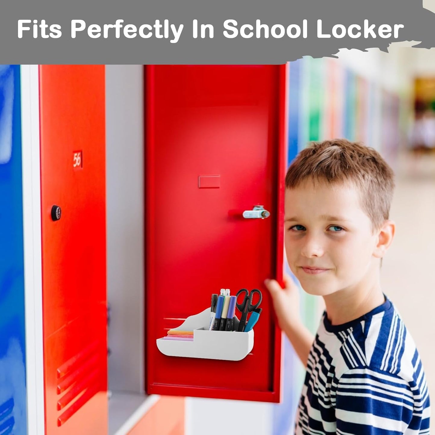 Cloud Style 3 Compartment Magnetic Dry Erase Marker Holder, Pen Pencil Organizer for Refrigerator, Whiteboard, Locker Accessories