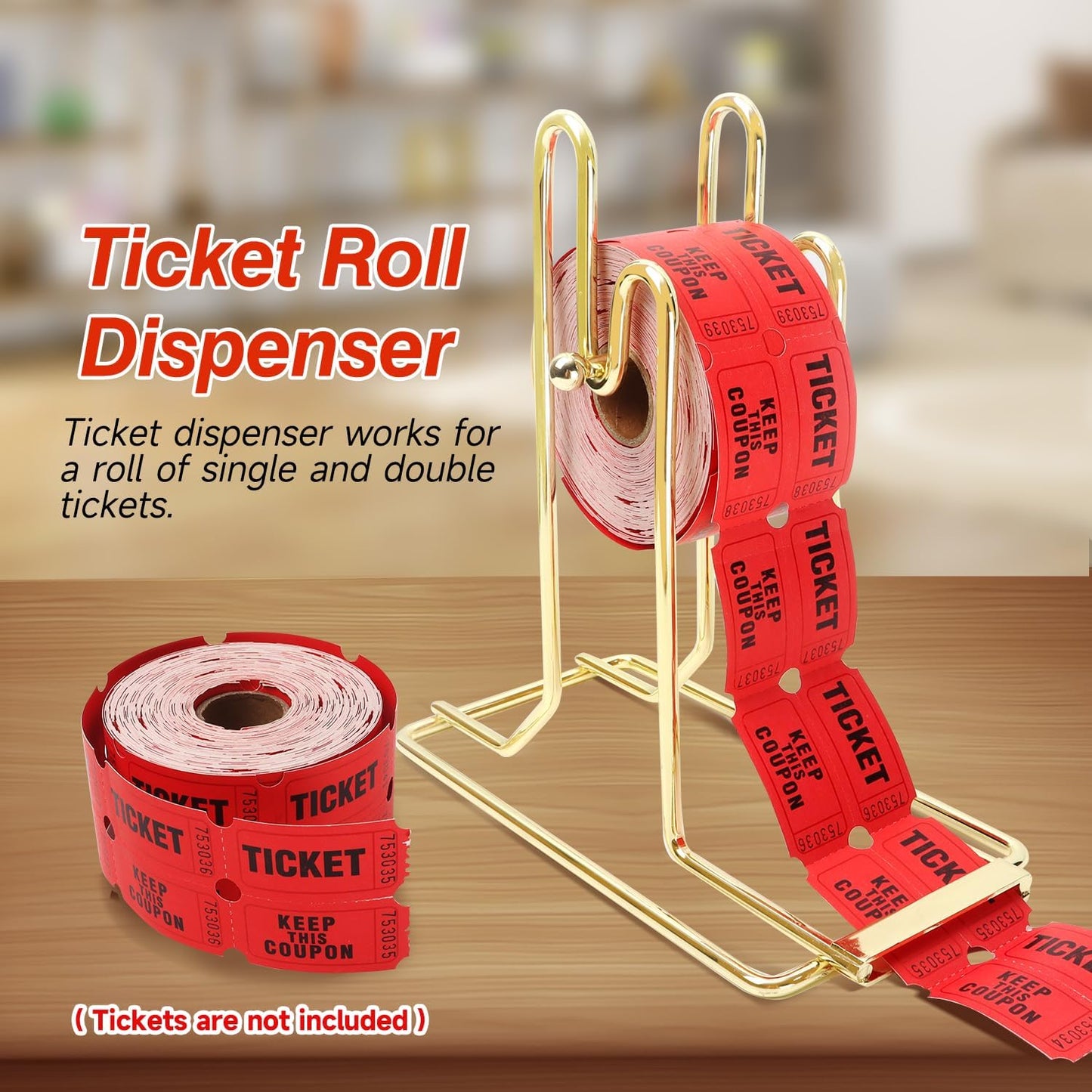 GSE Games & Sports Expert Raffle Ticket Dispenser, Ticket Roll Tumbler for Single or Double Roll Tickets, Lotteries, Sweepstakes, Charity Auctions (1-Pack)
