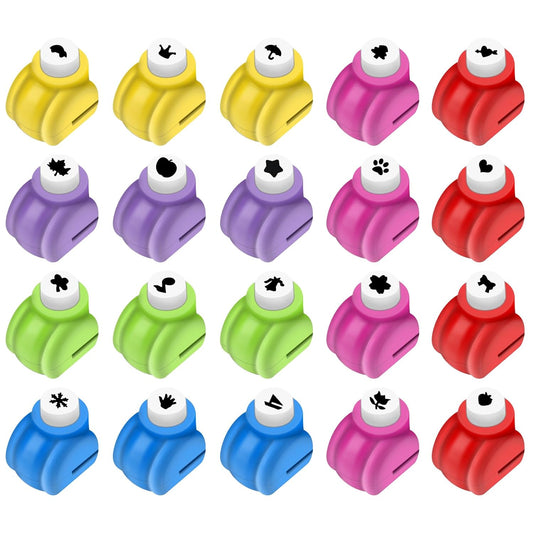 Paper Punches, Punch Craft Set Punches, Hole Punch Shapes Scrapbooking Supplies for Kindergarten Teacher Office Supplies and DIY Arts (Classic Mini 20pcs)