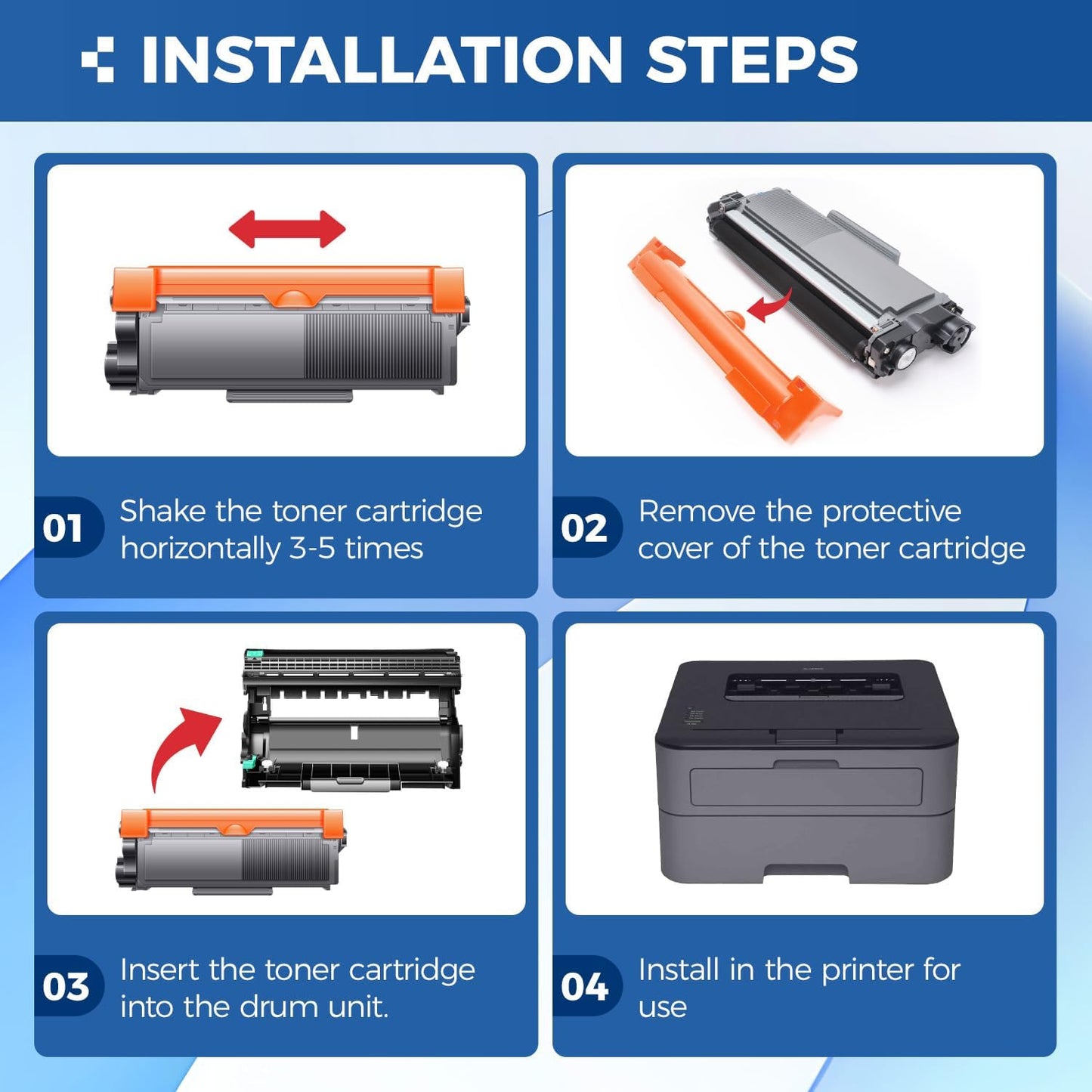 TN660 Black Toner Cartridge 2-Pack Replacement Compatible for Brother TN-660 TN630 Toner HL-L2380DW HL-L2320D HL-L2340DW DCP-L2540DW MFC-L2700DW MFC-L2720DW HL-L2300D HL-L2360DW DCP-L2520DW Printer