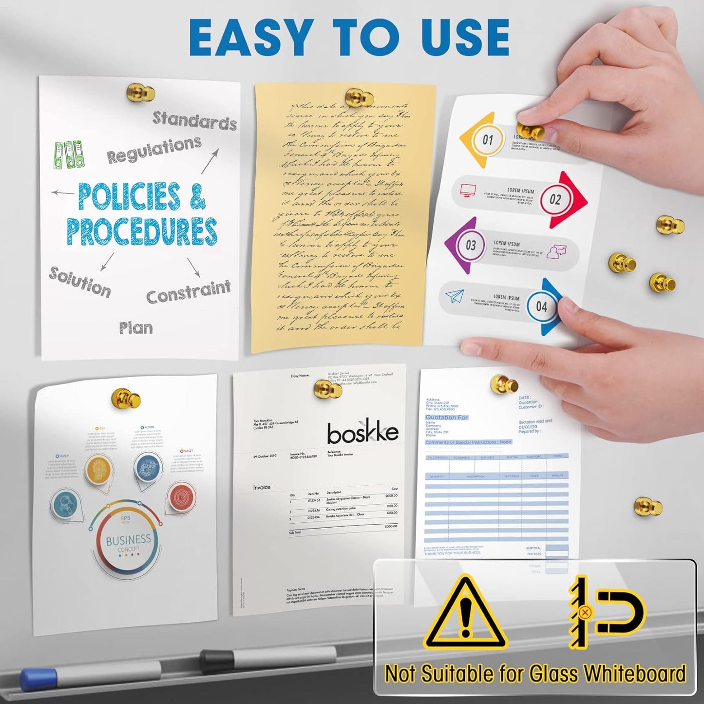 Grtard 24 Pack Magnetic Push Pins, Fridge Magnets for Whiteboard, Whiteboard Magnets Refrigerator Magnets, Small and Strong Push Pin Magnet for Office, School, Locker, and Map Magnet