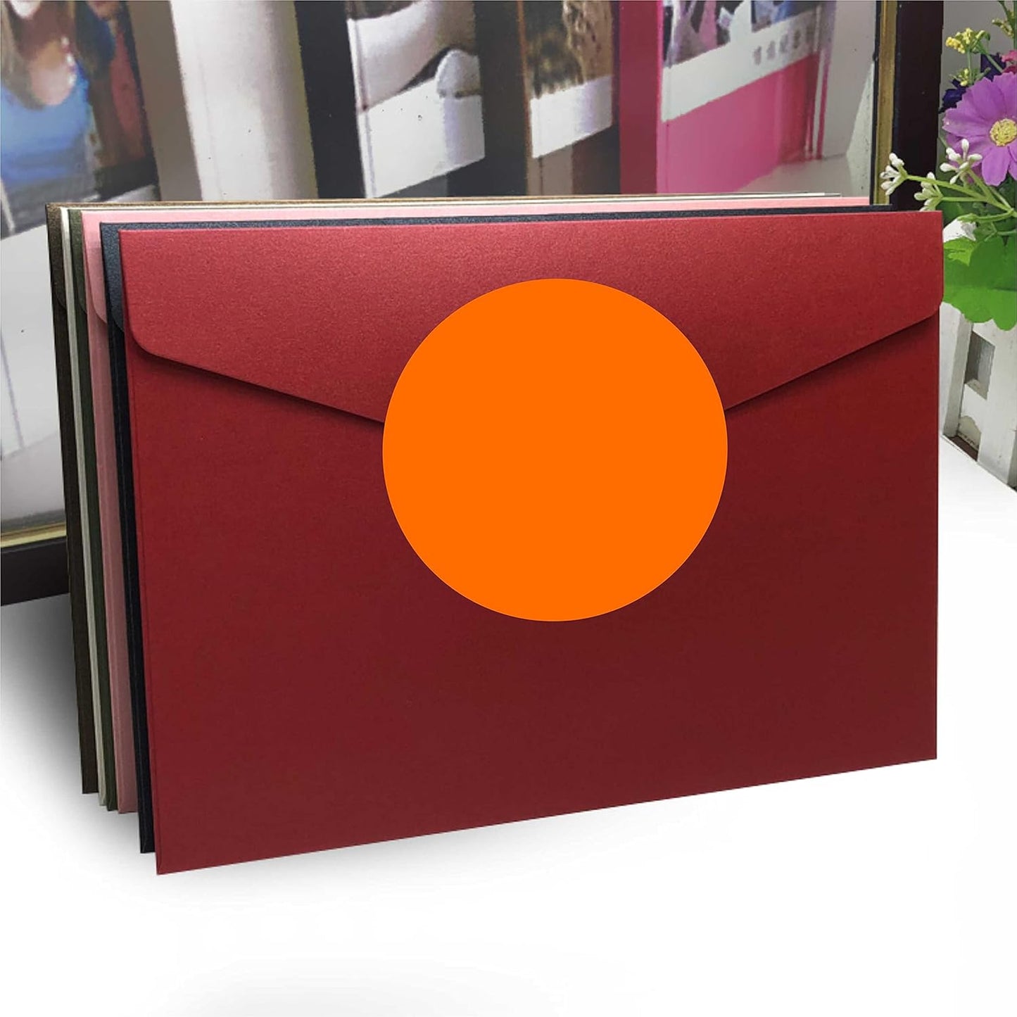 PARLAIM 2" Orange Round Color-Code Circle Dot Labels on a Roll, 500 Stickers, 2 inch Diameter for Inventory Garage Sale Office School