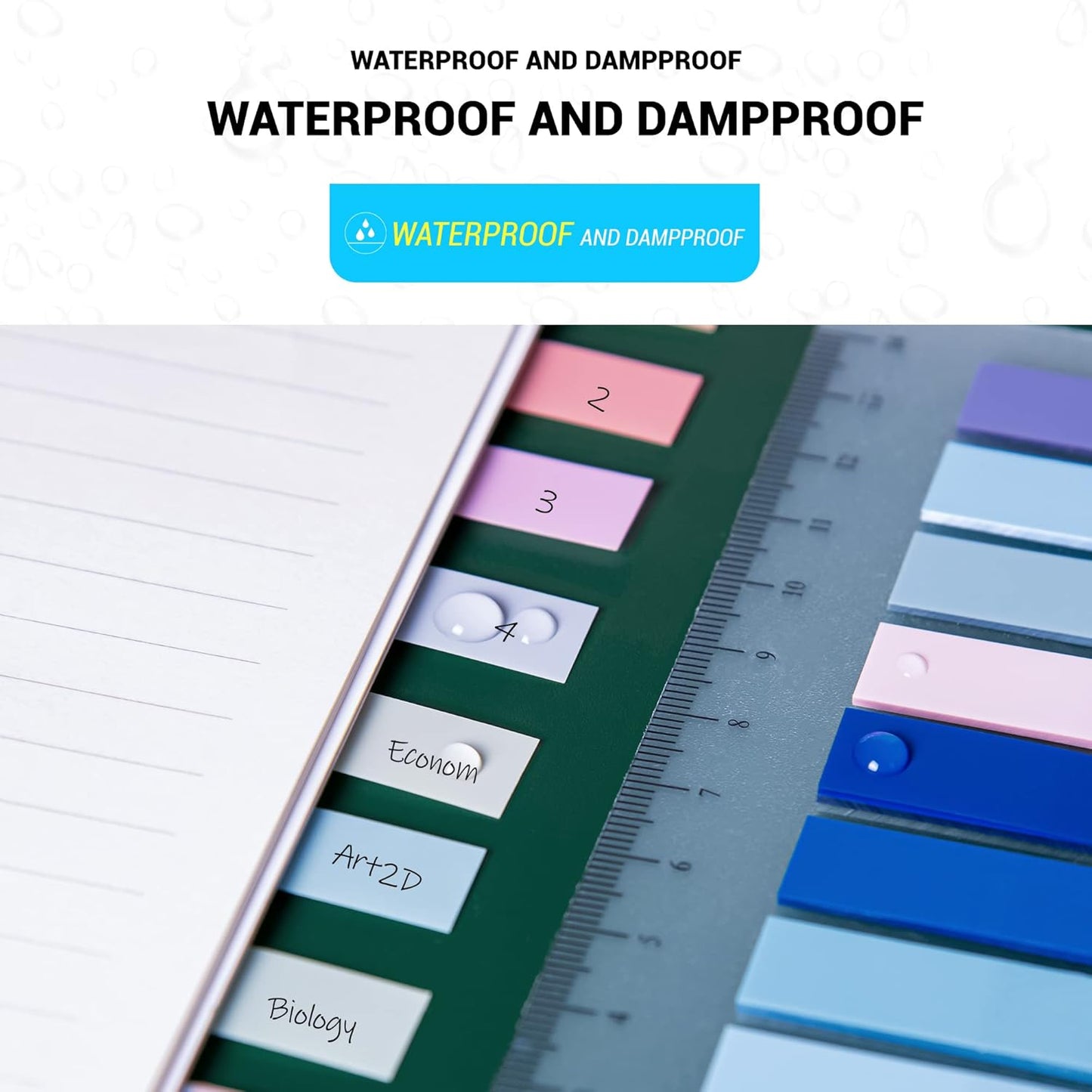 Golcellia Sticky Tabs, 70 Colors, 1400 Pieces, Repositionable Labels, Index Tabs