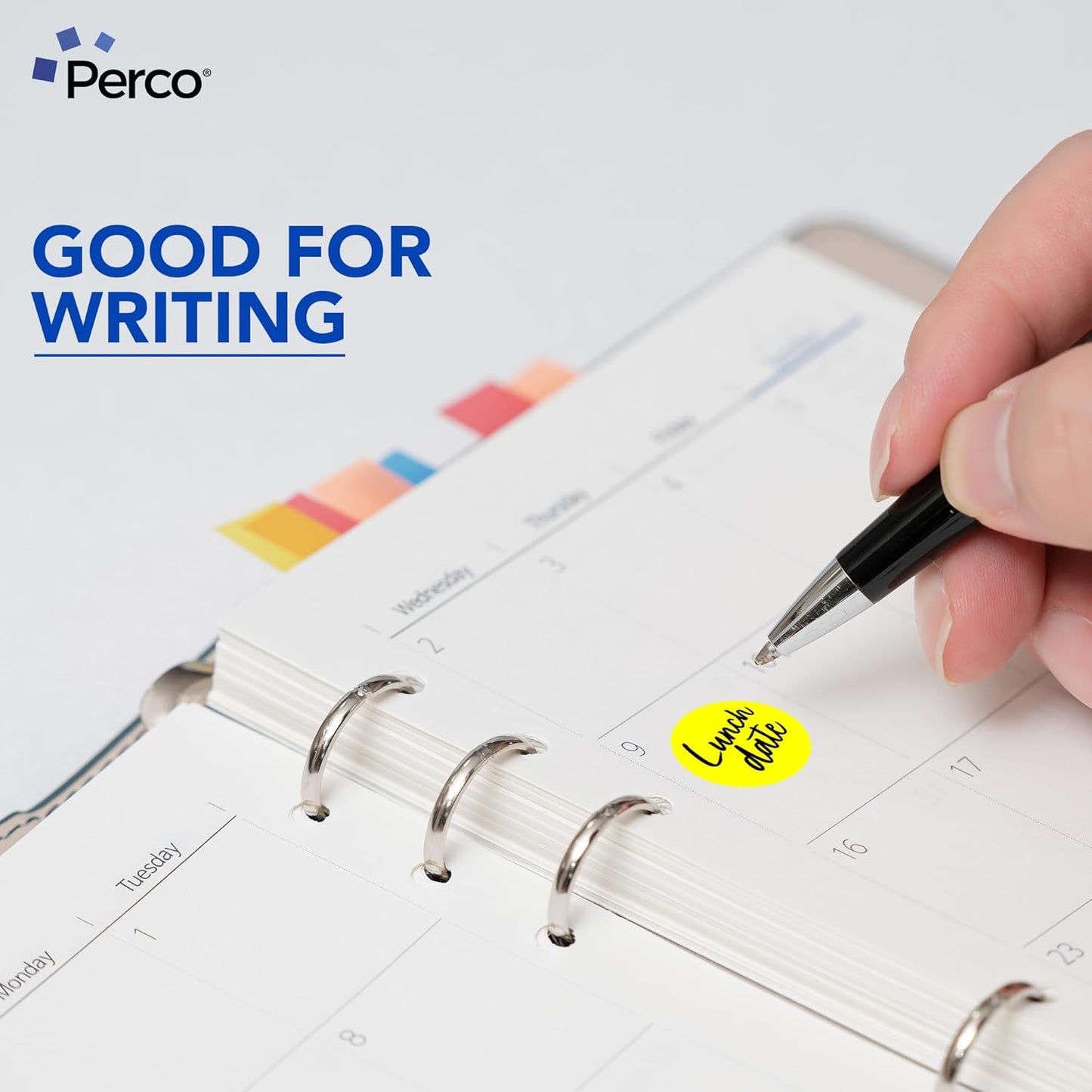 Perco Fluorescent Yellow 1-Inch Perforated Circle Dot Sticker Labels—10 Rolls, 10,000 Round Stickers — with Permanent Adhesive for Inventory Management, Color Coding, Garage Sales, Crafts—Made in USA