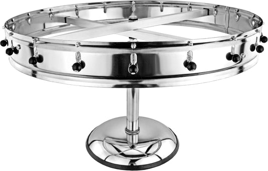 New Star Stainless Steel Order Wheel Ticket Holder, 20 Clips, 23-Inch Dia with 10-Inch Chrome Heavy Base, 1 Piece