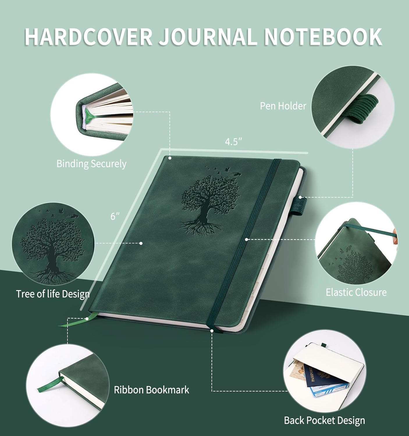 Password Book with Alphabetical Tabs, 4.5"x5.9"Small Pocket Password Keeper Book, 160 Pages/100GSM Hardcover Notebook, Password Organizer for Internet Website Address Login