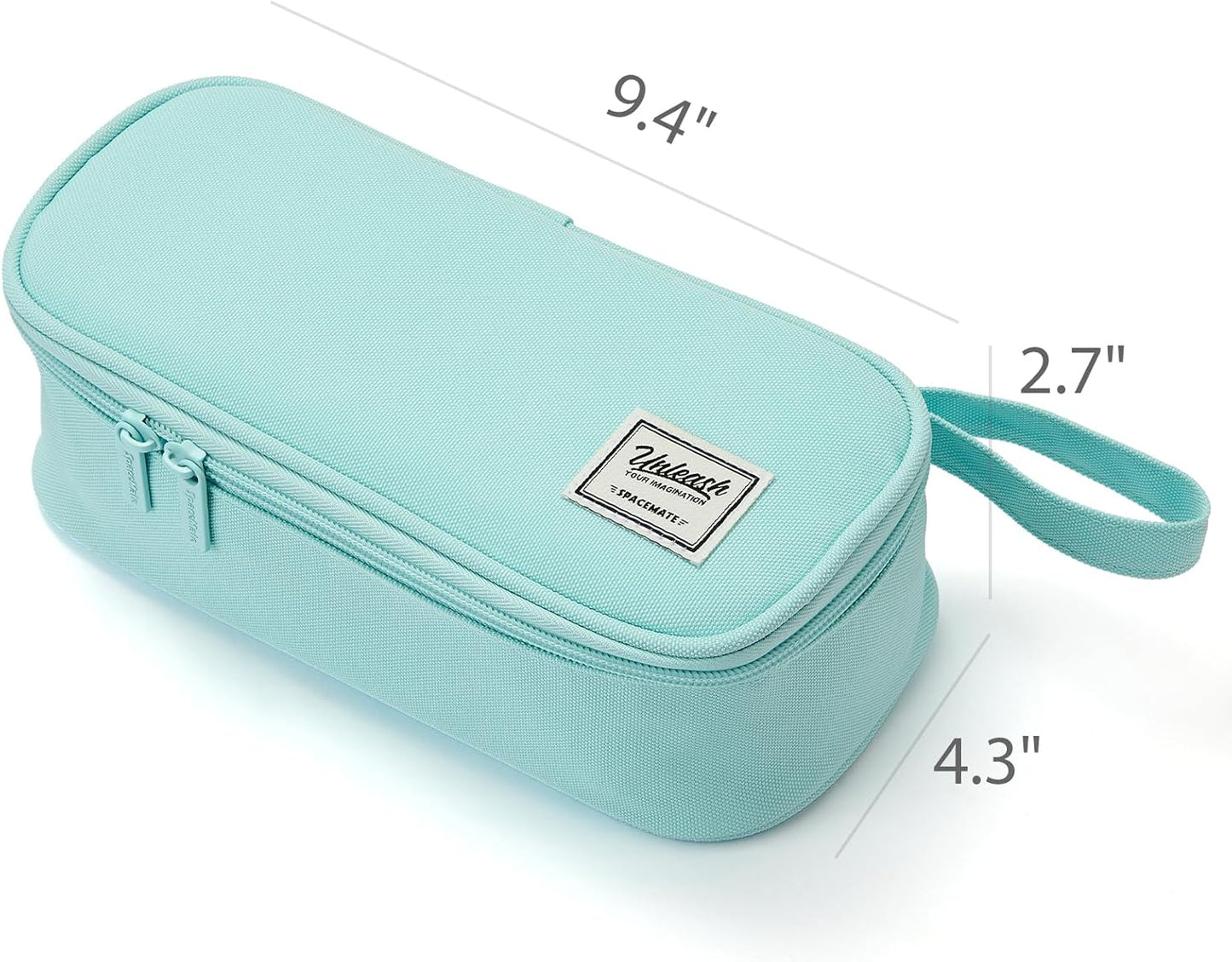Pencil Case Pouch Box Bag School Supplies Girls Boys Kids, Cute Preppy Stuff Large Big Capacity Aesthetic Pen Organizer, Back to College Stationary, Eggshell Blue, Standard Stlye, 1800ml