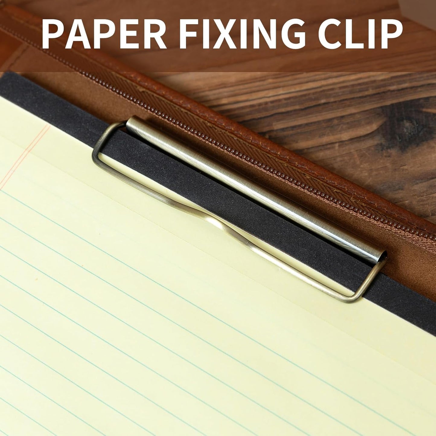 Handmade Vintage Crazy Horse Leather Portfolio Letter (A4) Size Notepad,Business Organizer Padfolio with Handle, for iPad Pro/Microsoft Surface Pro/13 inch Tablet (Non-Custom, Oil Wax-Brown)