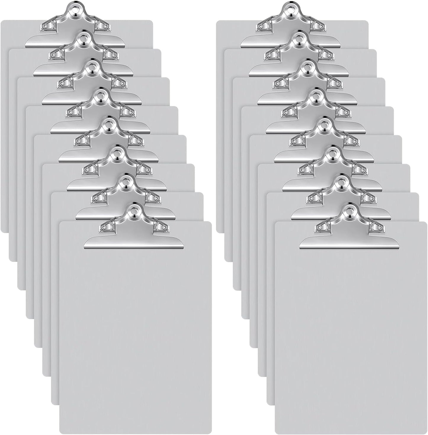 16 Pcs Metal Clipboard Heavy Duty Aluminum Clipboards 12 x 9 Inch Metal Clip Board with Low Profile Clip A4 Letter Size Document Holder for Office School Medical Jobsite Laboratory