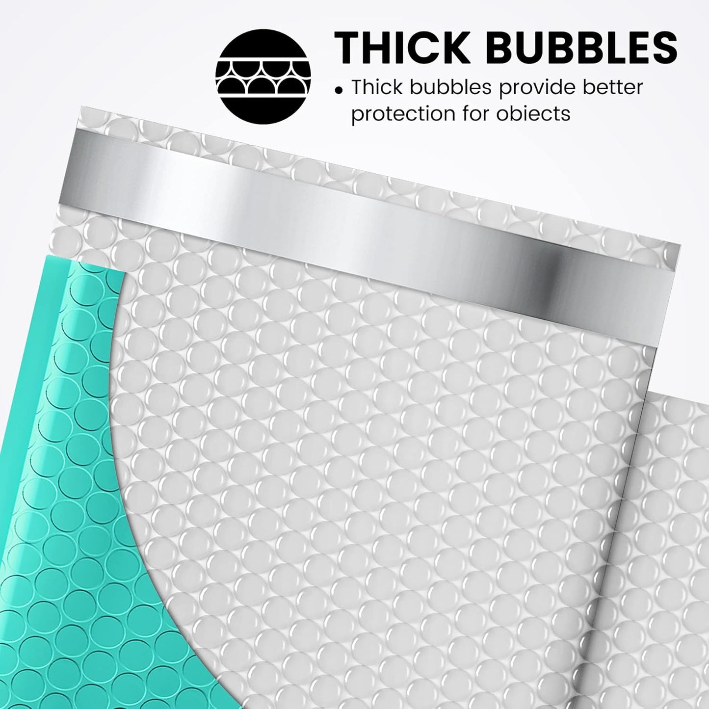 Fuxury Bubble Mailers 6x10“ 3000 Pack Teal Padded Envelopes Usable Size 6x9" Thick Mailing Envelopes Bubble Padded, Shipping Bags for Mailing,Packaging, Small Business, Boutique, Bulk #0