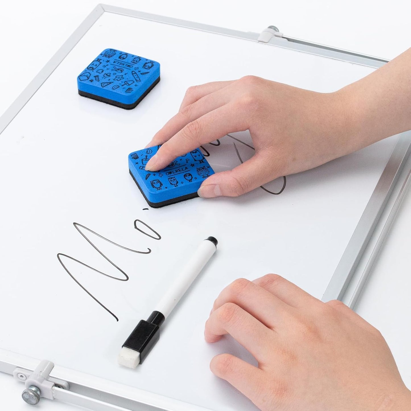 OWLKELA 30 Pack Whiteboard Eraser, Magnetic Blue Whiteboard Eraser for Cleaning Dry Erase Markers on Magnetic Soft Whiteboard, Glass Whiteboard and Dry Erase Board