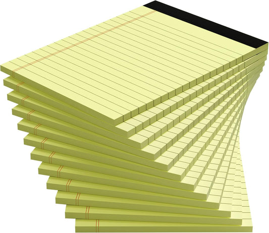 Yellow Note Pads, 12 Pack Legal Pads 4x6 Inch, Notepad of Lined Paper, Perforated Notepads, Pocket Writing Pads for Grocery List Shopping List, Memo Pads Scratch Pads for Daily Planning, 30 Sheet/Pad