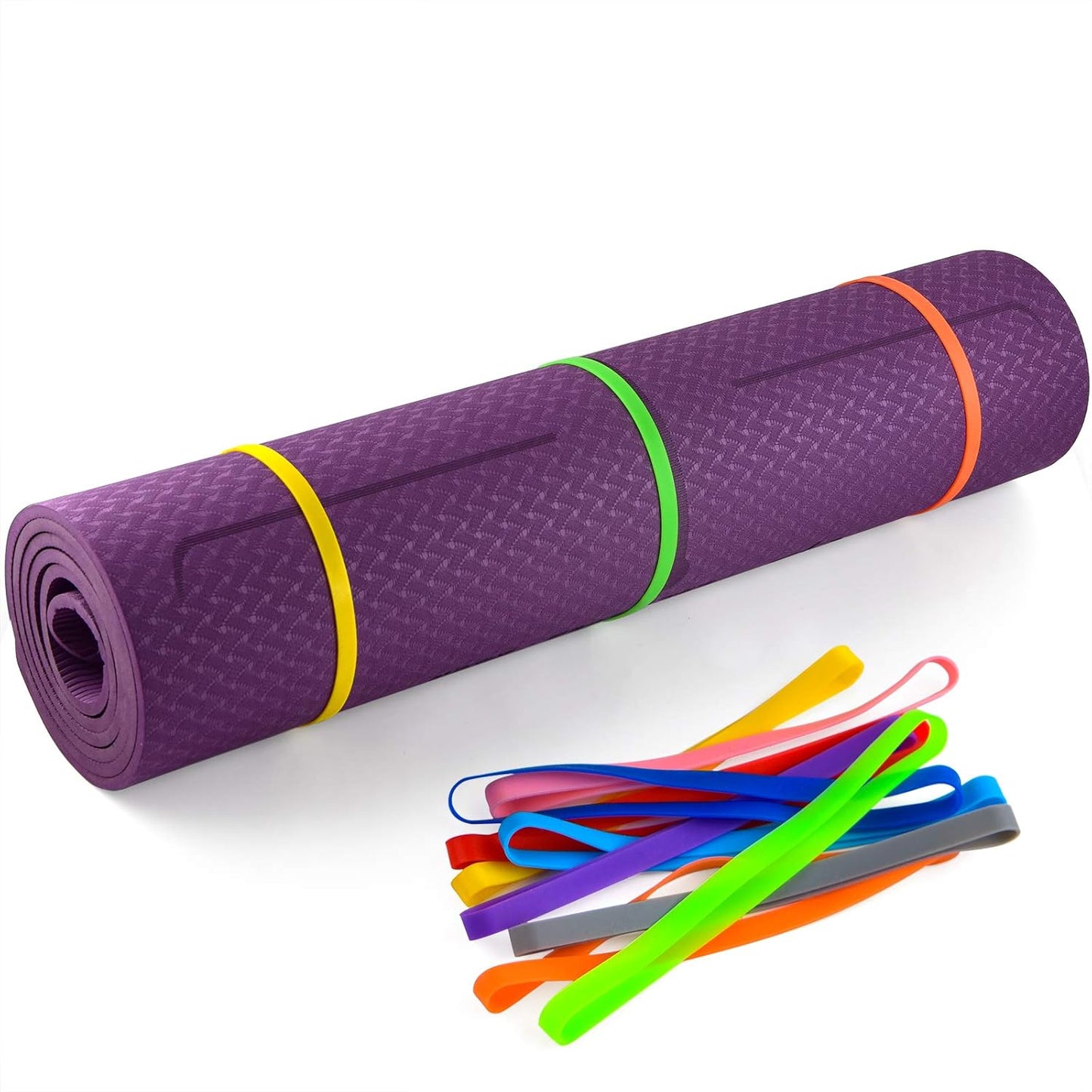 Coopay 120 Pieces Silicone Rubber Bands Colorful Elastic Wrapping Bands for Books, Art, Exercise, Crab Traps, Cooking, Wrapping, Heat, Cold, UV, Chemical Resistant (5.5 inch)