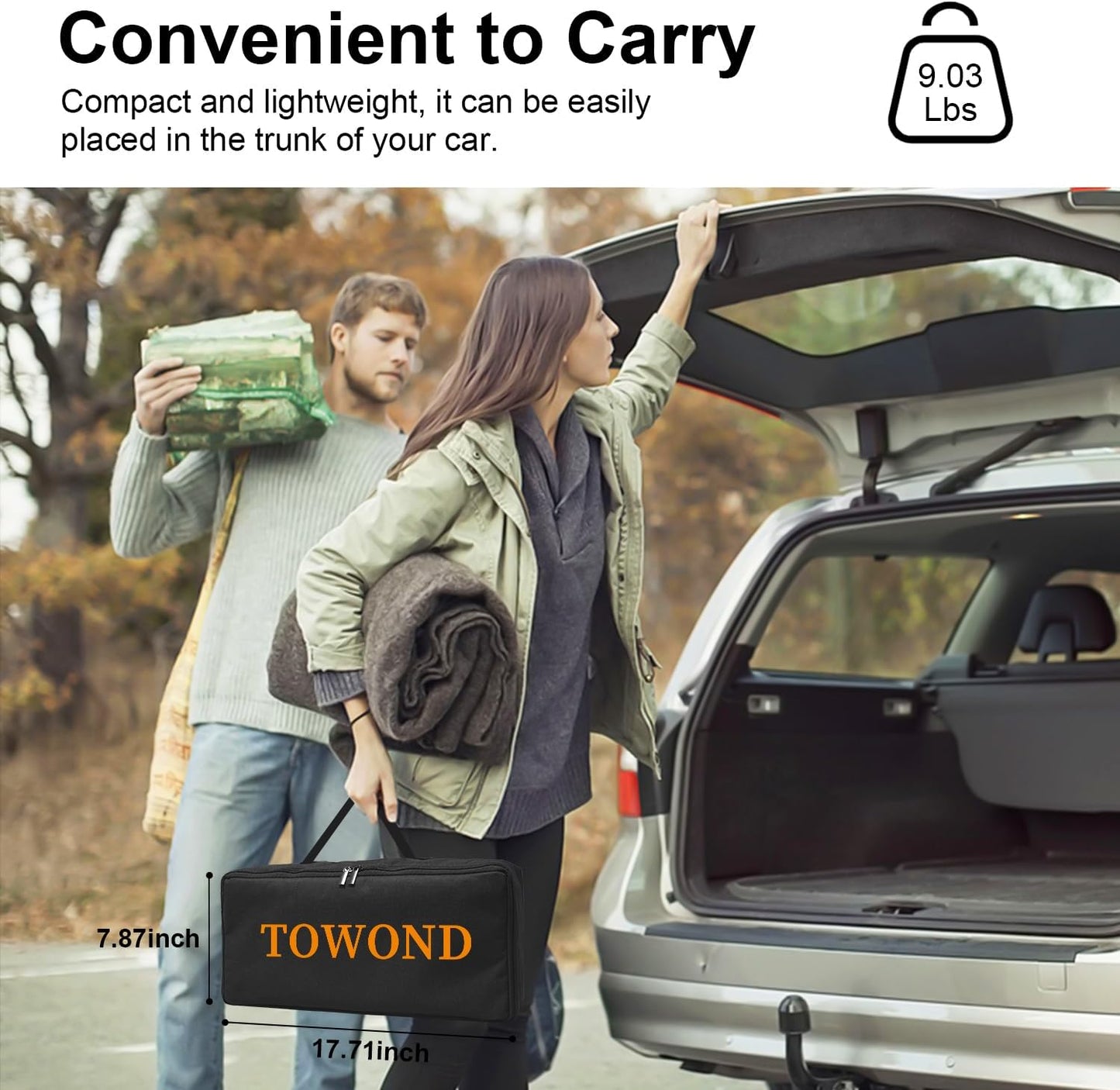 Projector Screen with Stand, TOWOND 100 inch Portable Projector Screen Black Backing, Indoor Outdoor Movie Screen 16:9 4K HD Wrinkle-Free Projection Screen with Carry Bag for Backyard Movie Night