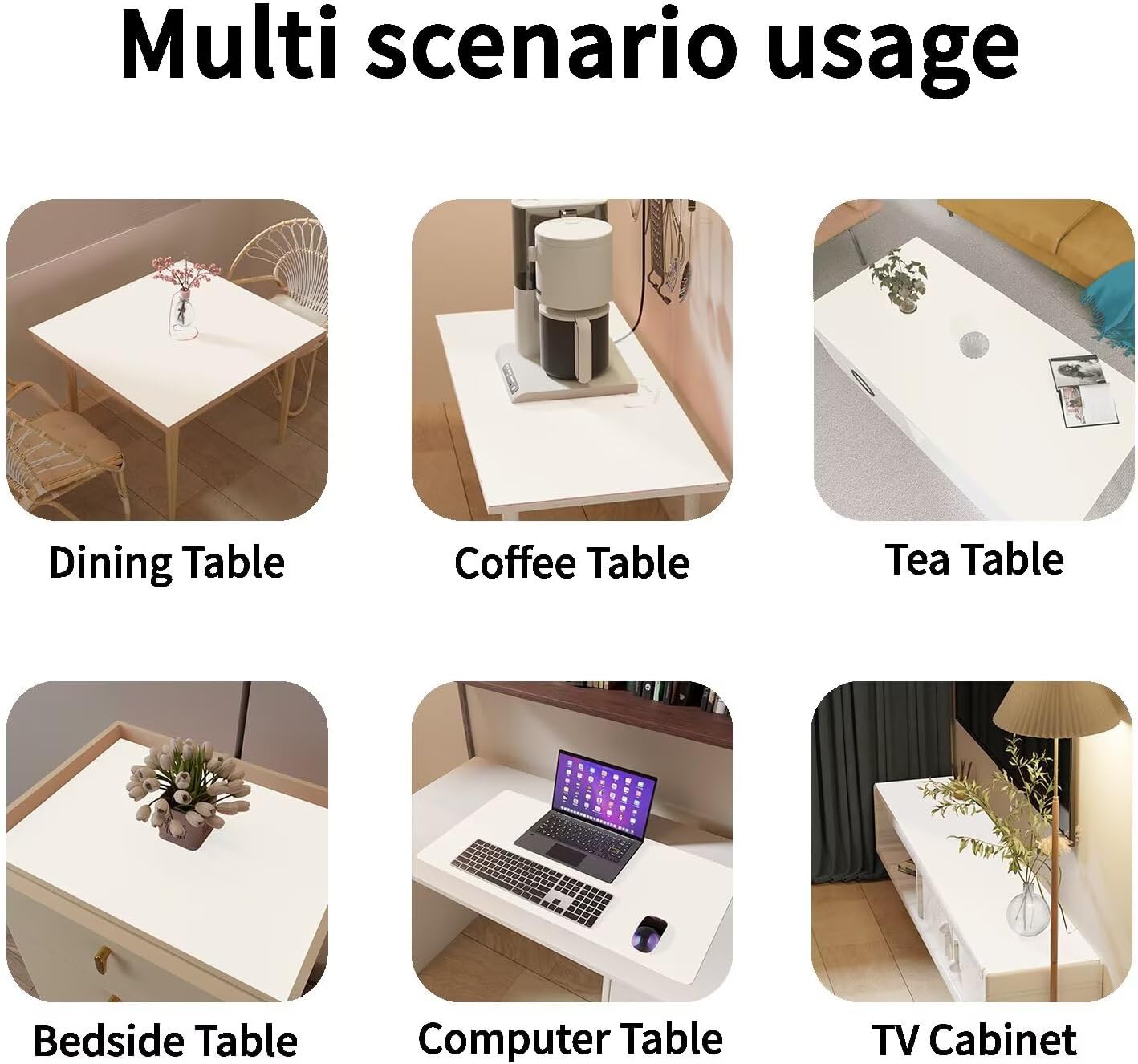 Leather Table Cover,1.8mm Thick,17x54 Inch Desk Cover,Dresser Cover Top,Dresser Protector Top,Dresser Cover,End Table Cover.(White+White,17x54)